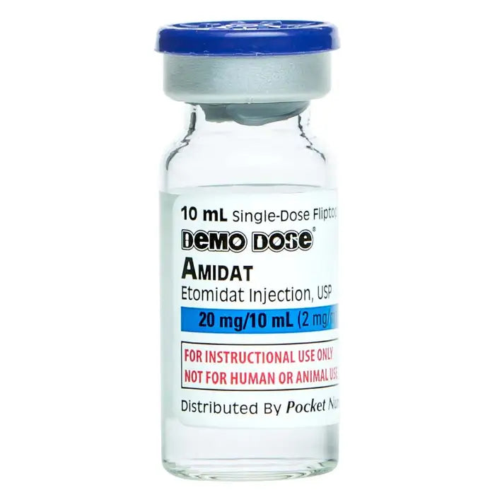 Amidat Etomidate 2mg/mL 10mL Solution - Veterinary & Training Use Only | Ideal for Animal Sedation & Medical Training