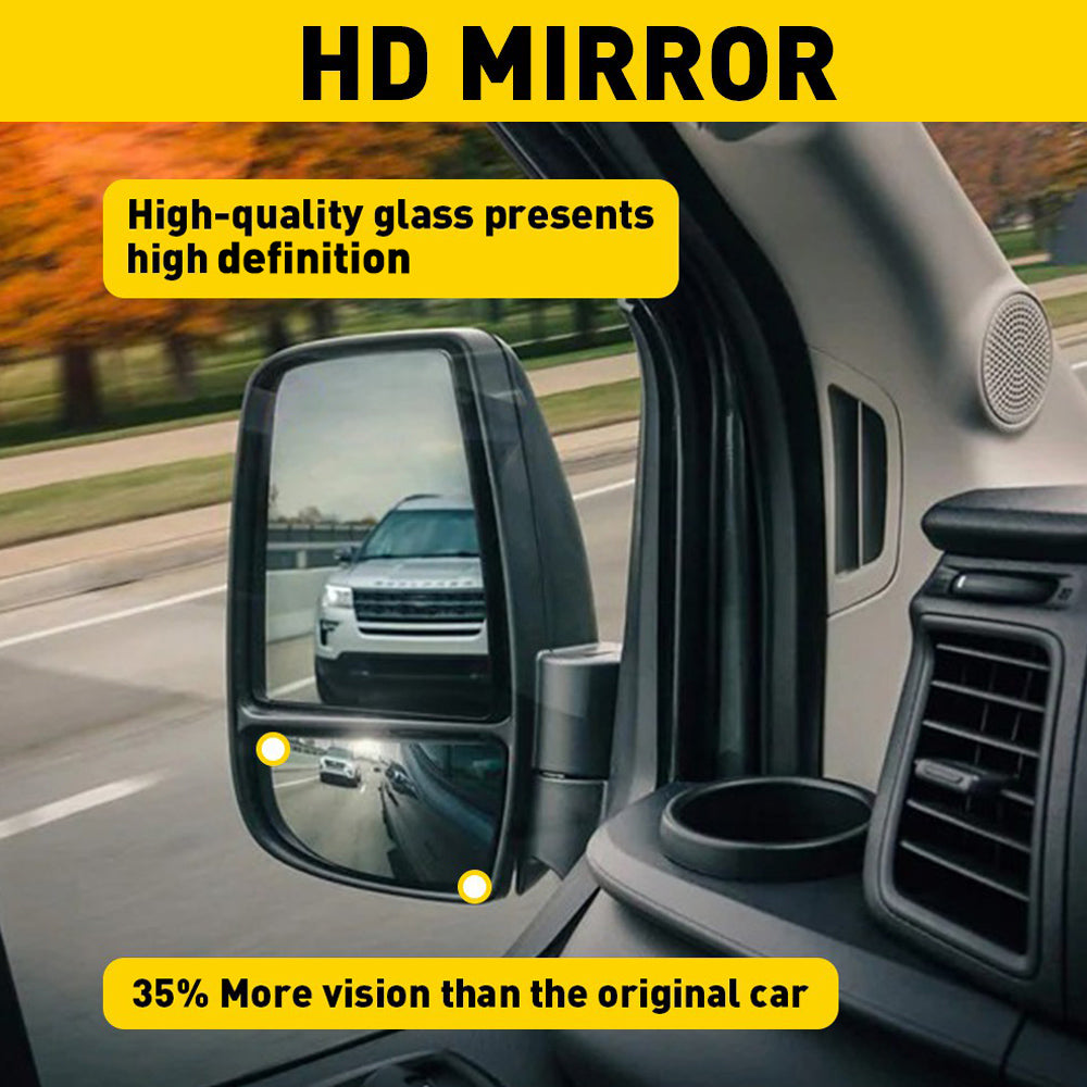 Replacement Rearview Side Mirror Glass for 2015-2022 Ford Transit 150/250/350/350HD - Upper & Lower Mirror Glass - Perfect for DIY Repairs & Vehicle Maintenance