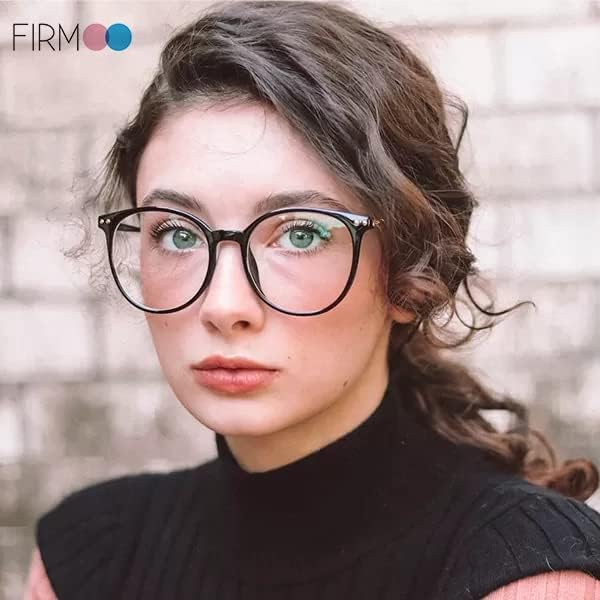 Firmoo Blue Light Blocking Glasses for Women & Men - Round Retro Computer Gaming Eyeglasses with Anti-Glare Protection | Perfect for Office Work, Online Classes & Screen Time Relief