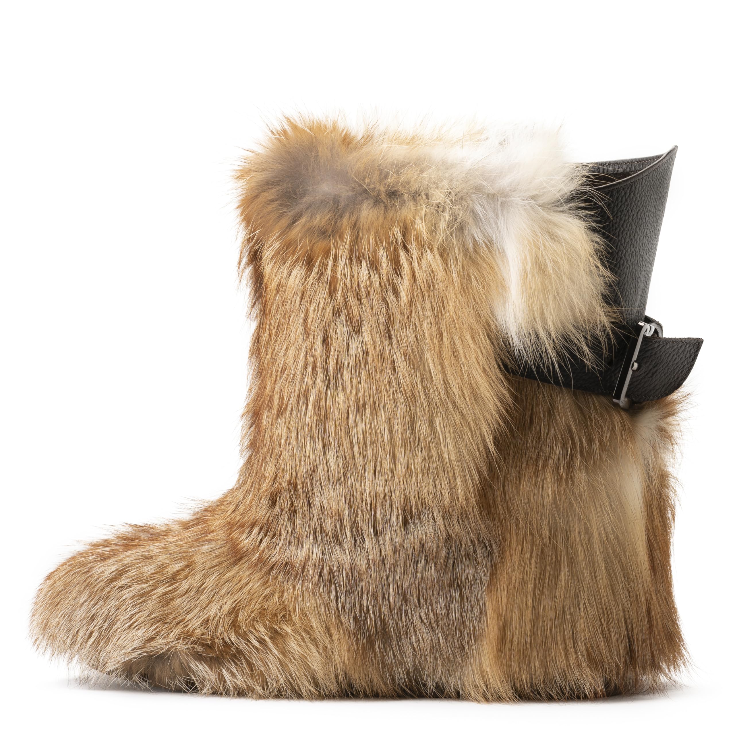 LITVIN Handmade Real Red Fox Fur Ankle Boots for Women - Winter Snow Boots with Luxurious Fur Lining - Perfect for Cold Weather, Snowy Days & Fashion Outfits