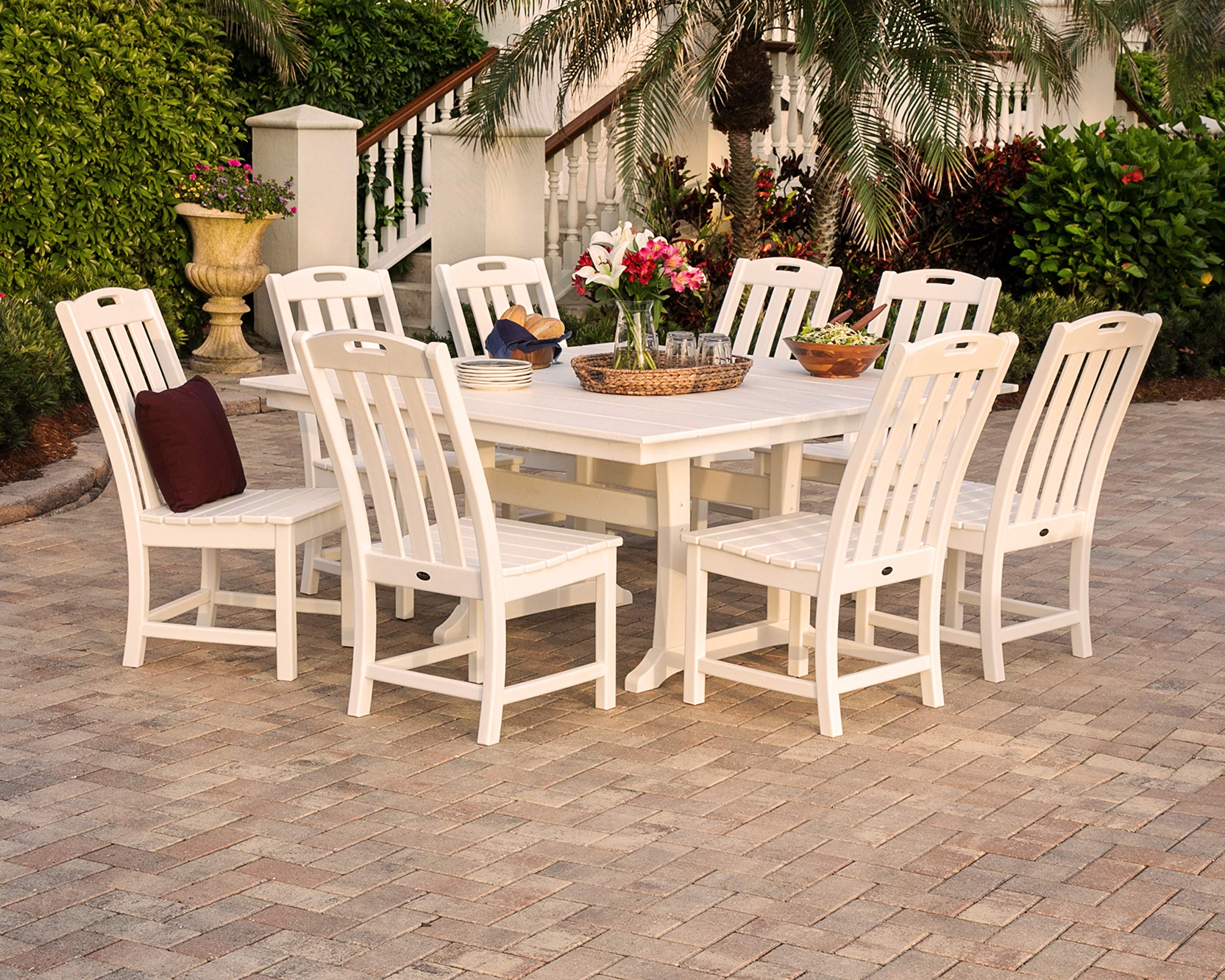 Trex Outdoor Furniture™ Yacht Club 7-Piece Dining Set with Stepping Stone Table - Weather-Resistant Patio Furniture for Backyard, Poolside & Outdoor Entertaining