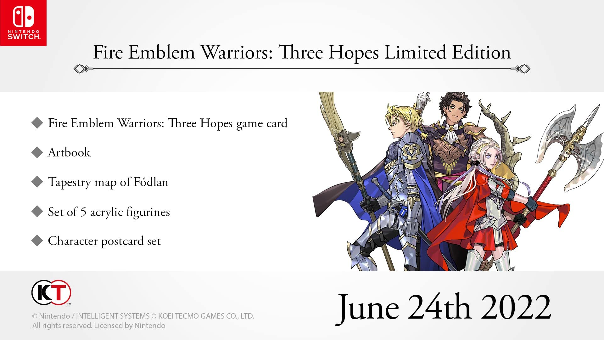 Fire Emblem Warriors: Three Hopes Limited Edition for Nintendo Switch - Exclusive Collector's Game for Anime RPG Fans, Perfect for Gift Giving and Switch Gaming Enthusiasts