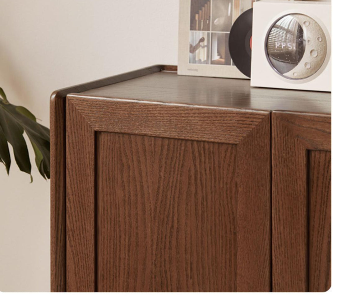 Solid Oak Wood Shoe Storage Cabinet - Organize Entryway & Closet - Rustic Home Decor Shoe Rack for Hallway, Bedroom, or Mudroom