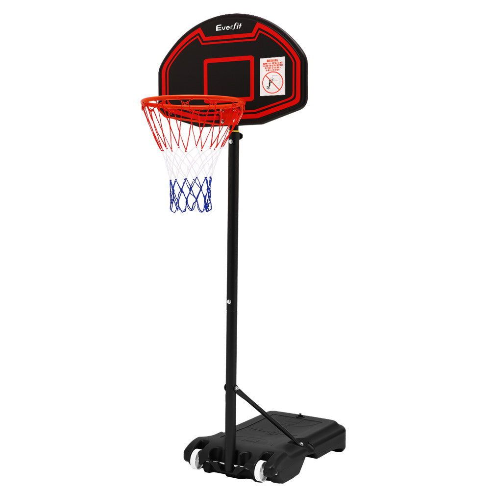 Everfit 2.1M Adjustable Portable Basketball Hoop System with Rim - Perfect for Driveway, Backyard & Outdoor Basketball Games - Black