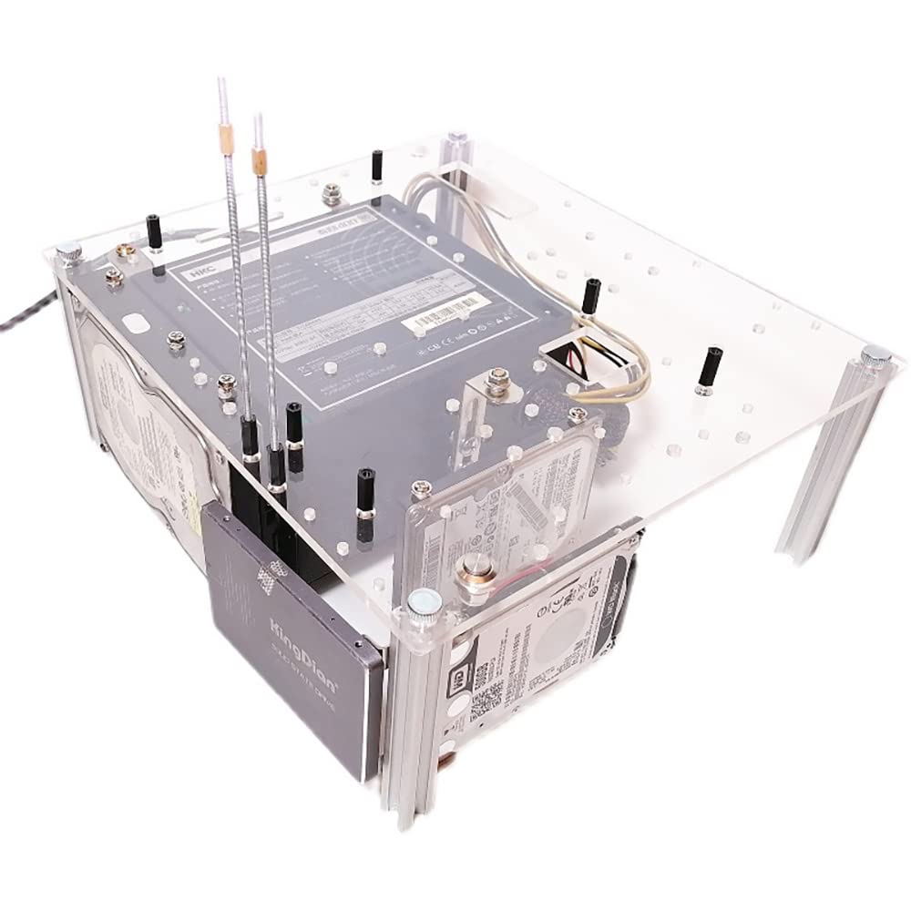 Stackable Open Frame PC Case - Acrylic MATX/ITX Motherboard Test Bench Platform for DIY Computers | Transparent Design with Excellent Heat Dissipation & CPU Water Cooling Support | Perfect for Gaming Rigs, PC Builders & Hardware Testing