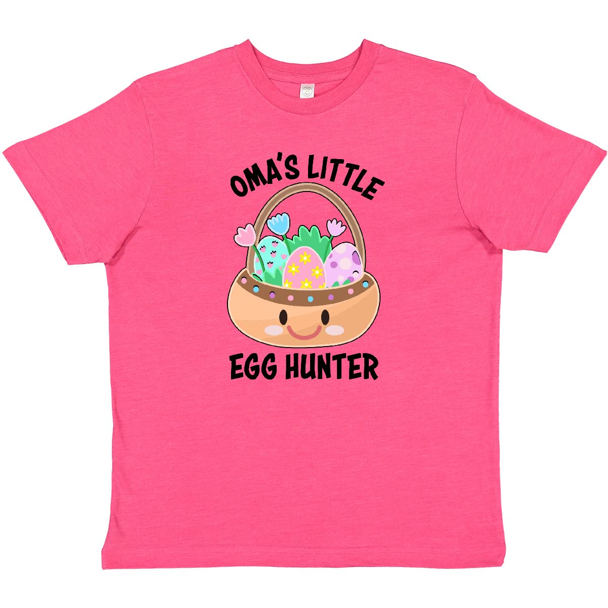 Inktastic Omas Little Egg Hunter Youth T-Shirt - Cute Easter Egg Hunting Graphic Tee for Kids | Perfect for Easter Celebrations, Spring Outfits & Family Gatherings
