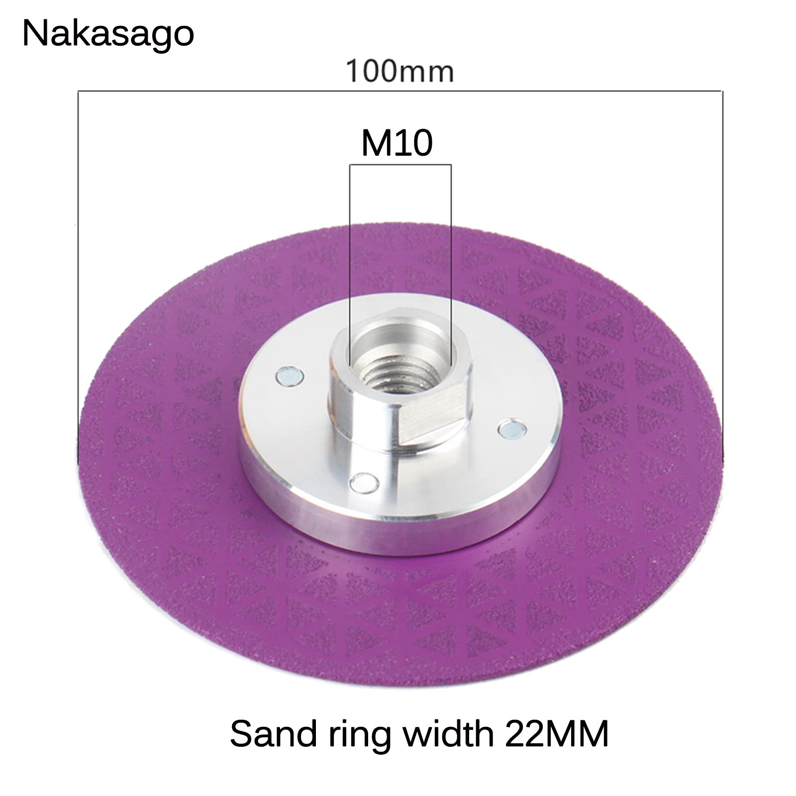4 Inch/100mm M10 Vacuum Brazed Diamond Grinding Disc - Angle Grinder Cutting Wheel for Marble, Concrete, Ceramic Tile & Quartz (Purple) | Perfect for DIY Home Renovation, Stone Fabrication & Construction Projects