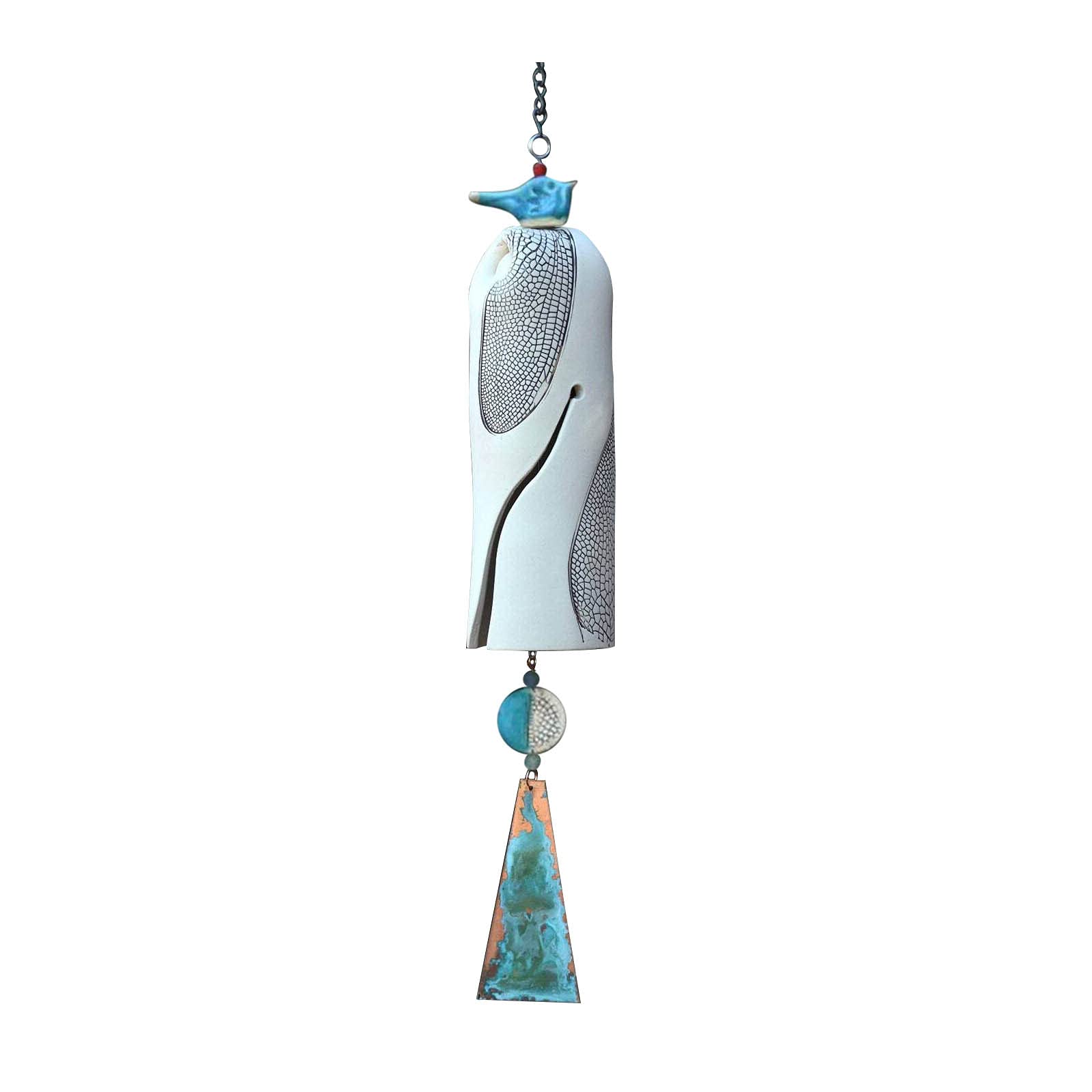 Solar-Powered Dragonfly Wind Chimes - Rustic Outdoor Decor with Beautiful Blue Dragonflies - Perfect for Garden, Patio, Porch & Backyard Decoration