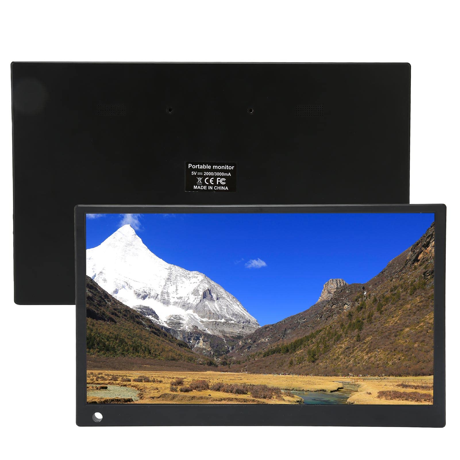 Denash 15.6 Inch Portable Monitor - 1080P FHD HDR IPS Screen with Built-in Speakers, USB-C HDMI Ports for Laptop PC Mac PS4 Xbox Nintendo Switch | Perfect for Gaming, Office Work & Travel Entertainment