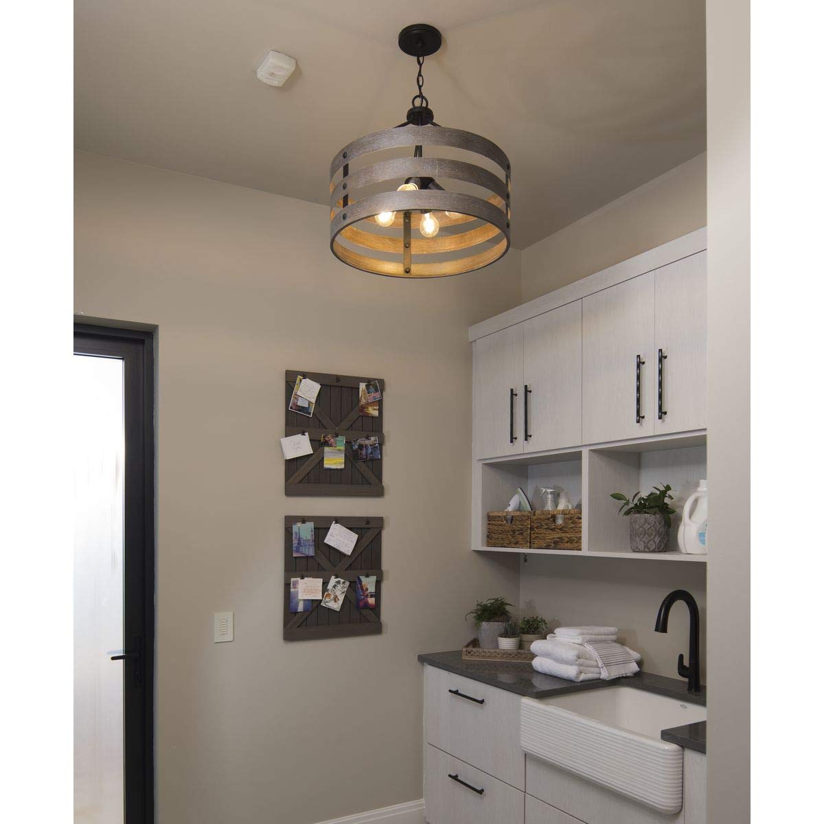 Gulliver Collection 4-Light Coastal Pendant Light in Graphite - Perfect for Kitchen Island, Dining Room, and Beach House Decor