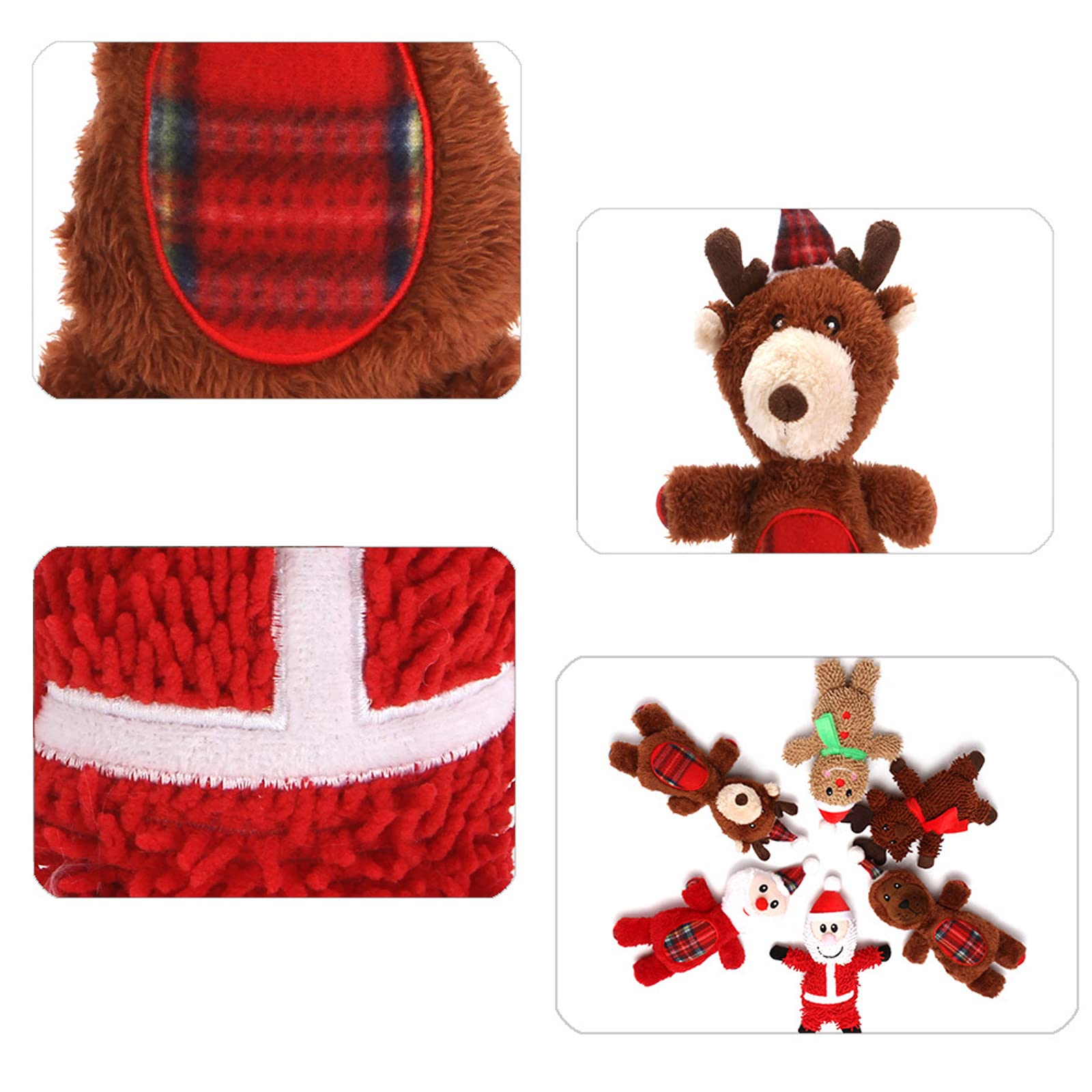 Christmas Dog Toy - Santa Claus Plush Squeaky Chew Toy for Small, Medium & Large Dogs | Interactive Puppy Toy for Holiday Playtime & Training