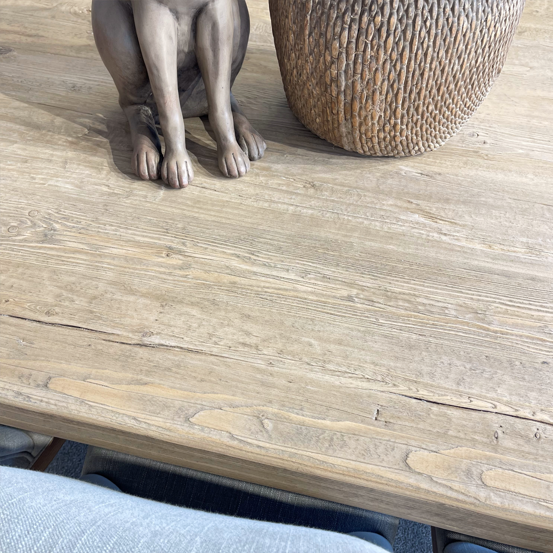 Texas Style 98.4 Inch Dining Table - Perfect for Large Family Gatherings & Farmhouse Kitchen Decor