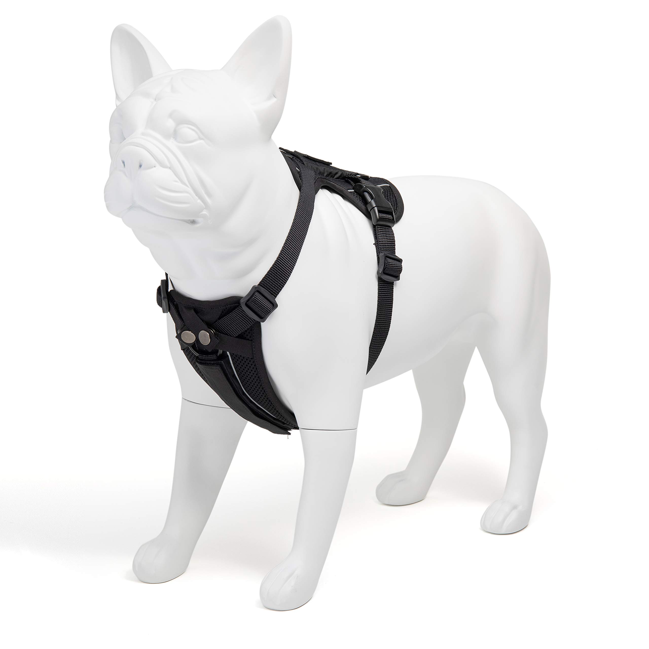 Best Pet Supplies Voyager Freestyle 4-in-1 Adjustable Dog Harness with Removable Padding - Comfortable & Secure for Small to Large Dogs - Perfect for Walking, Hiking & Training (Black, X-Small)