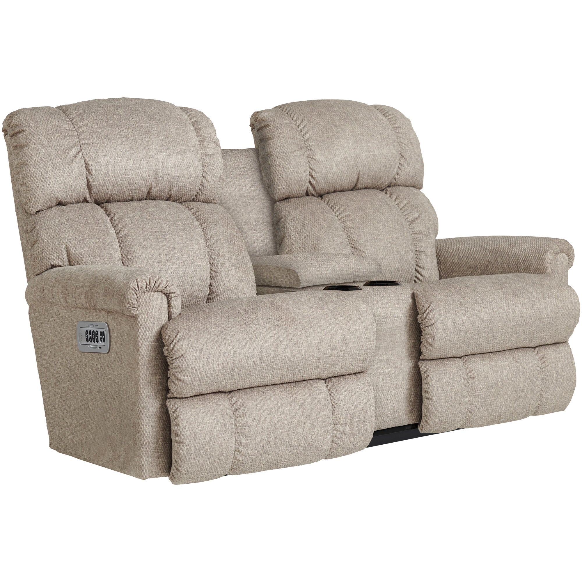 Pinnacle Power Reclining Console Loveseat - Electric Reclining Sofa with USB Charger & Cup Holders - Perfect for Living Room, Home Theater & Family Movie Nights