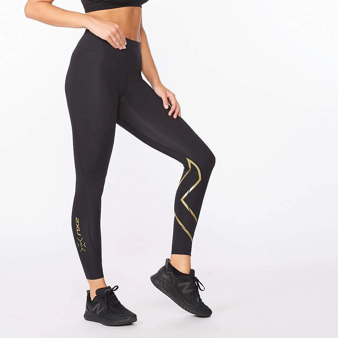2XU Women's MCS X Train Mid Rise Compression Tights - High Performance Workout Leggings for Running, Yoga & Gym Training