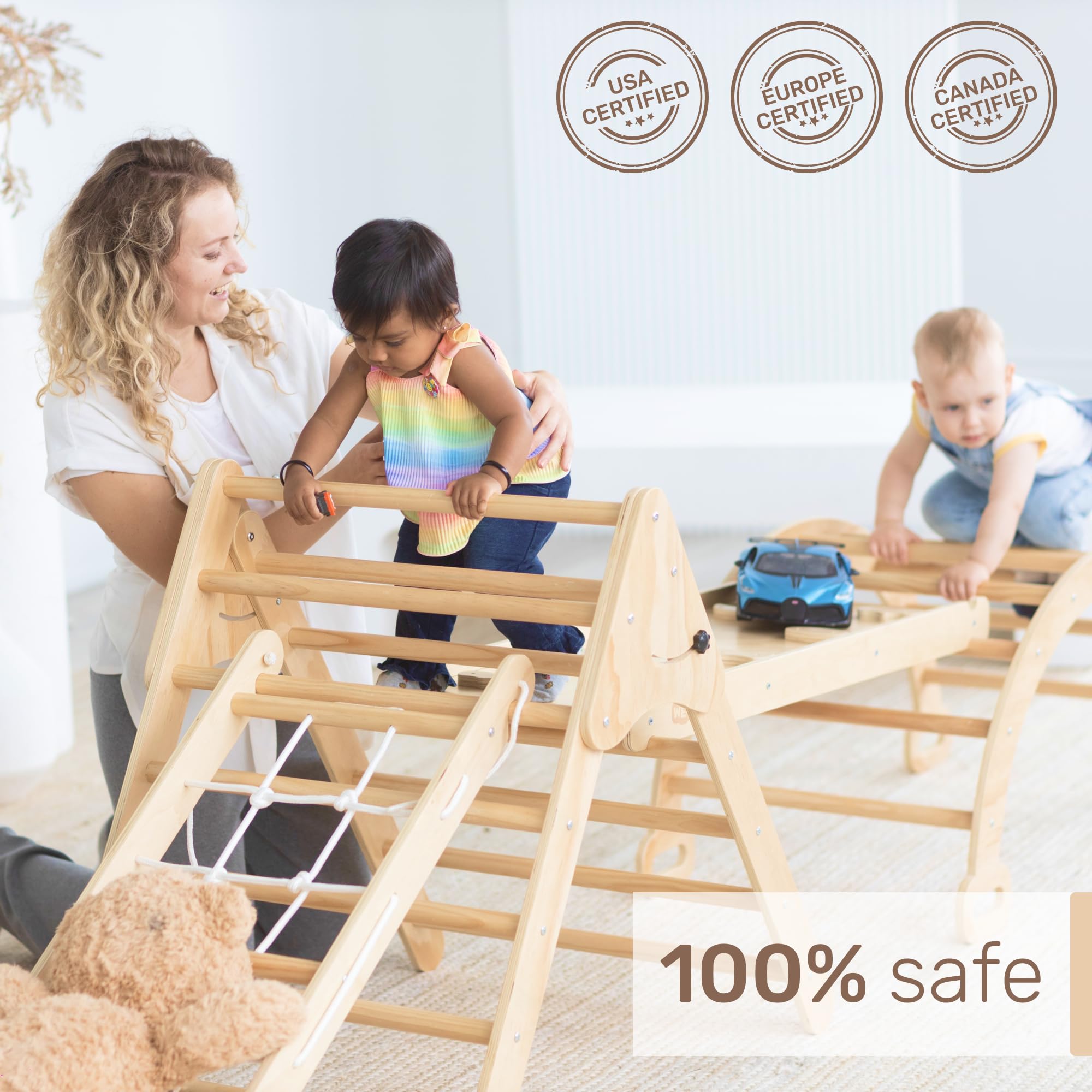 Best Indoor Playground Jungle Gym for Toddlers - Slide & Climbing Toys Playset with Swedish Ladder | Safe Kids Play Structure for Home | Perfect for Toddler Physical Development & Indoor Activities