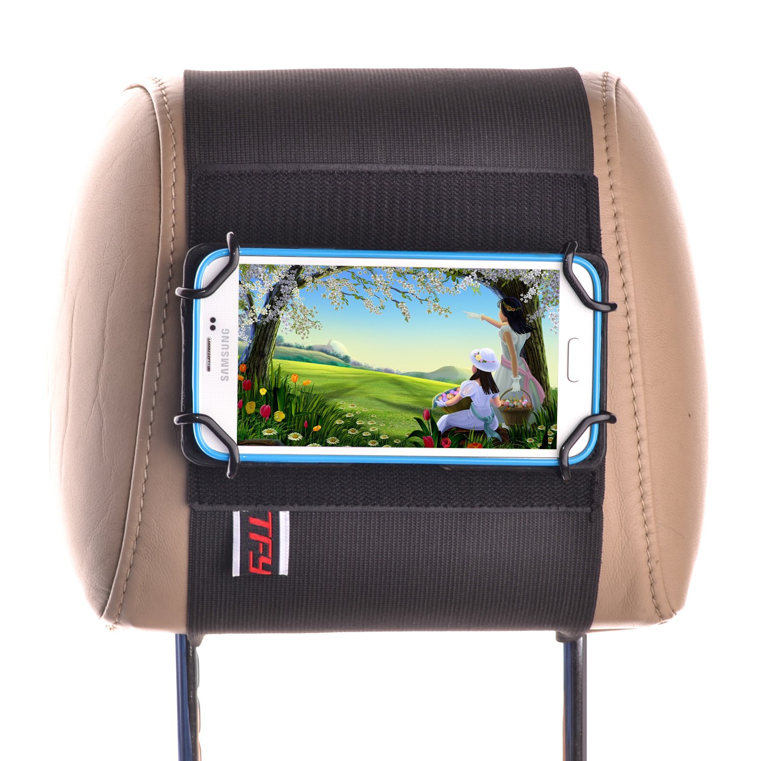 Universal Car Headrest Mount Holder for Smartphones & Tablets - Compatible with iPhone 14 Pro Max/14 Plus/13/12 Pro/11/XS Max/8 Plus/7, iPad Mini 6, Samsung S22/S21, Huawei Mate 50 Pro & More - Perfect for Road Trips, Family Travel & Backseat Entertainment