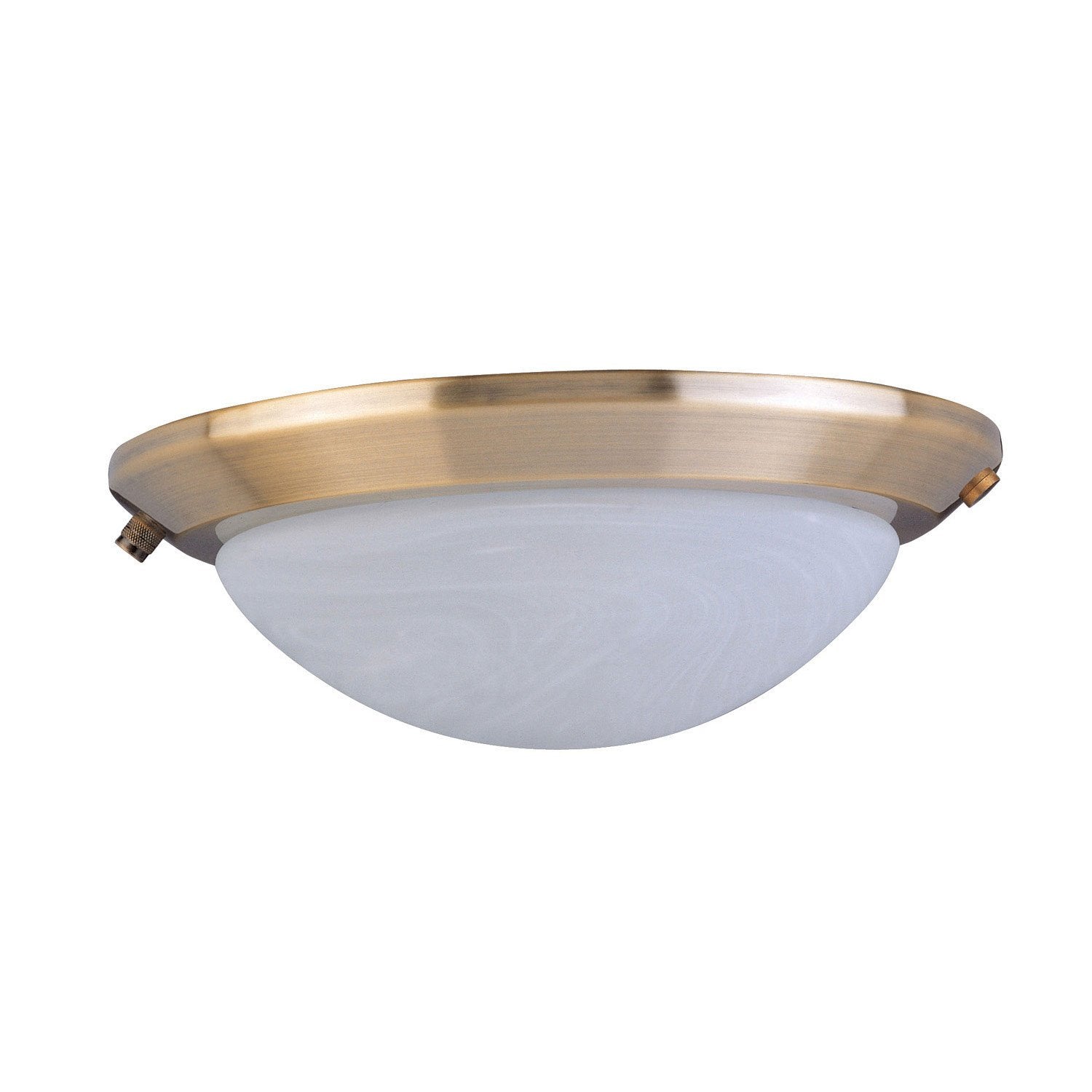 Concord Fans 2-Light Antique Brass Ceiling Fan Light Kit - Low Profile Design for Bedroom, Living Room & Office Lighting