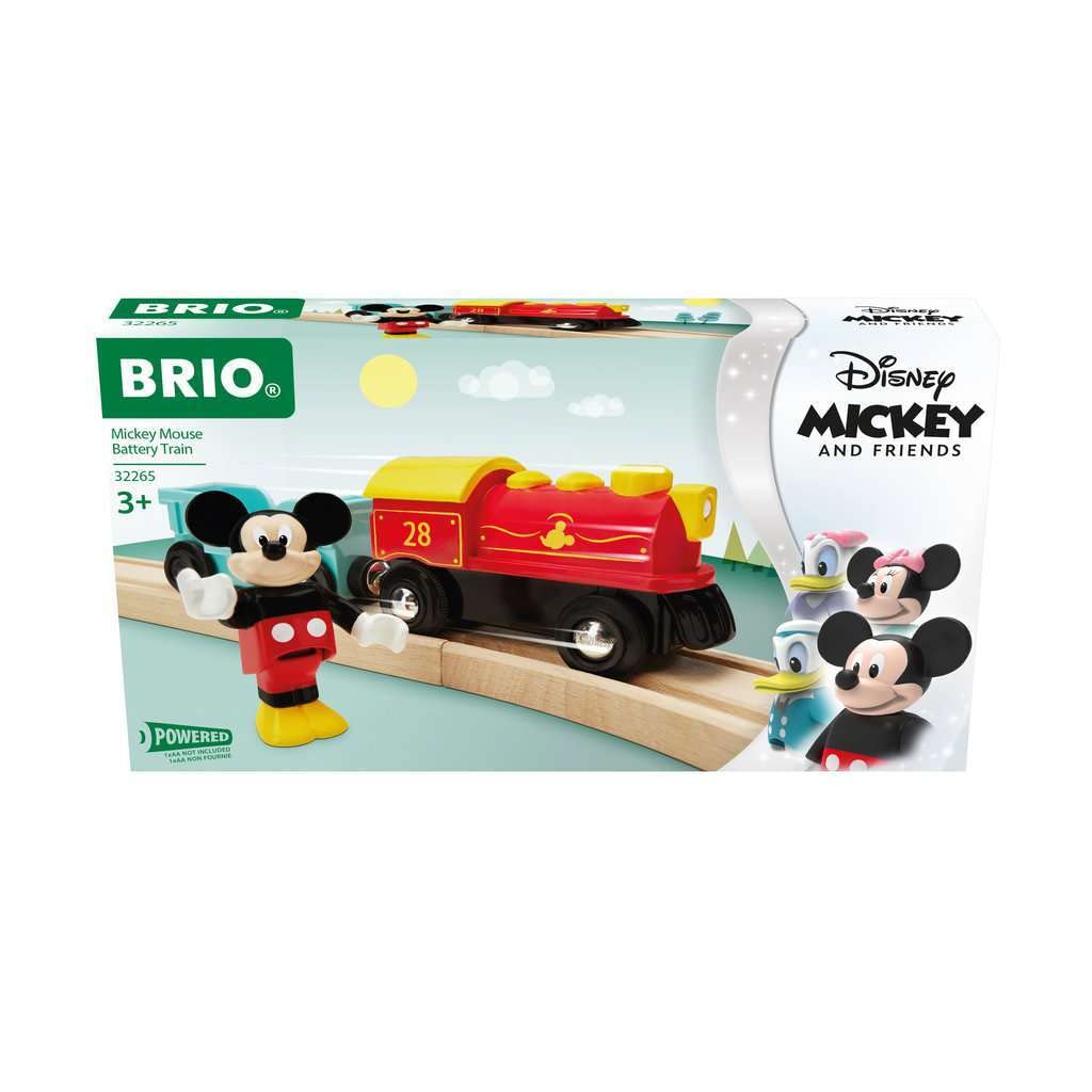 Battery-Powered Mickey Mouse Train Set for Kids – Interactive Toy Train with Lights and Sounds – Perfect for Birthday Gifts, Christmas Presents, and Pretend Play Scenes