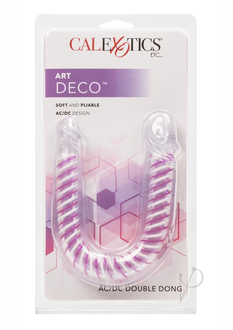 Art Deco AC/DC Double-Ended Dildo 12.25 Inch Purple - Perfect for Couples Play & Solo Use