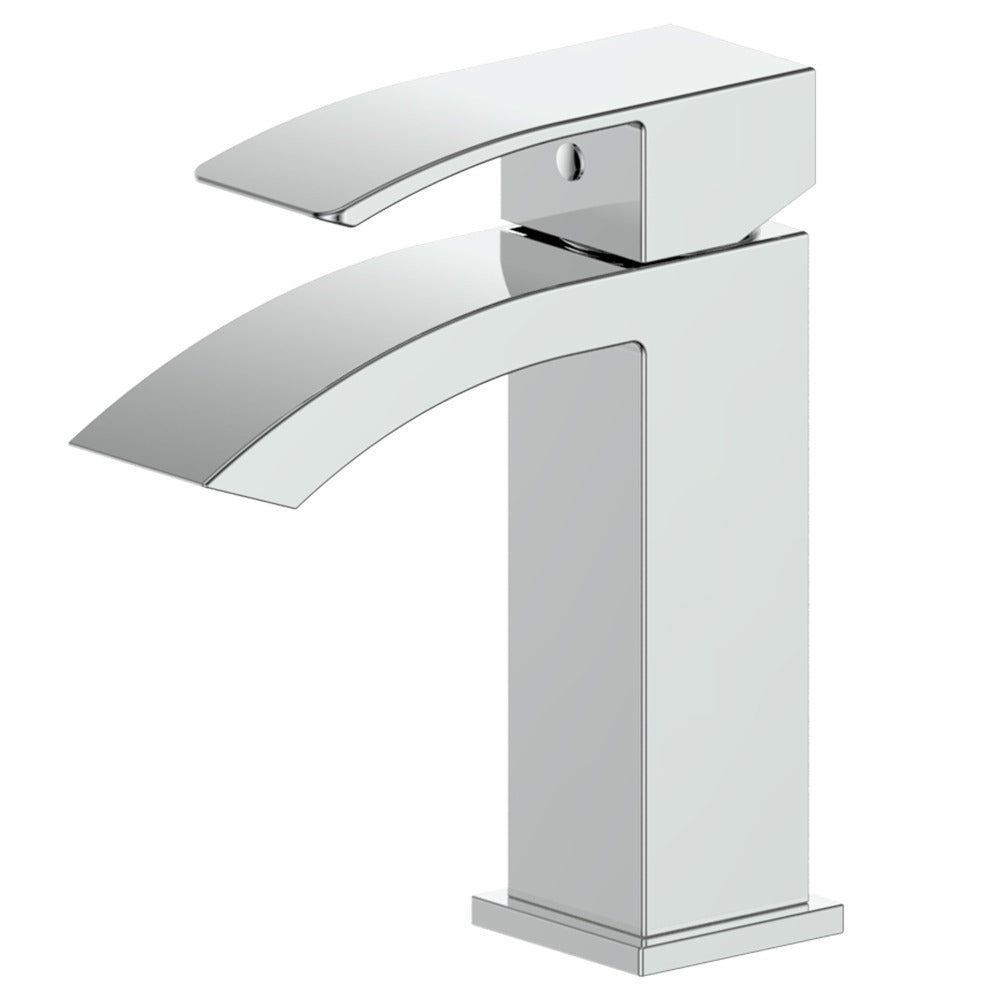 ZLINE Zephyr Single Handle Bathroom Faucet in Chrome Finish - Modern Waterfall Spout Design for Bathroom Sink & Vanity (ZEP BF CH) | Perfect for Home Renovation & Spa-Style Bathrooms
