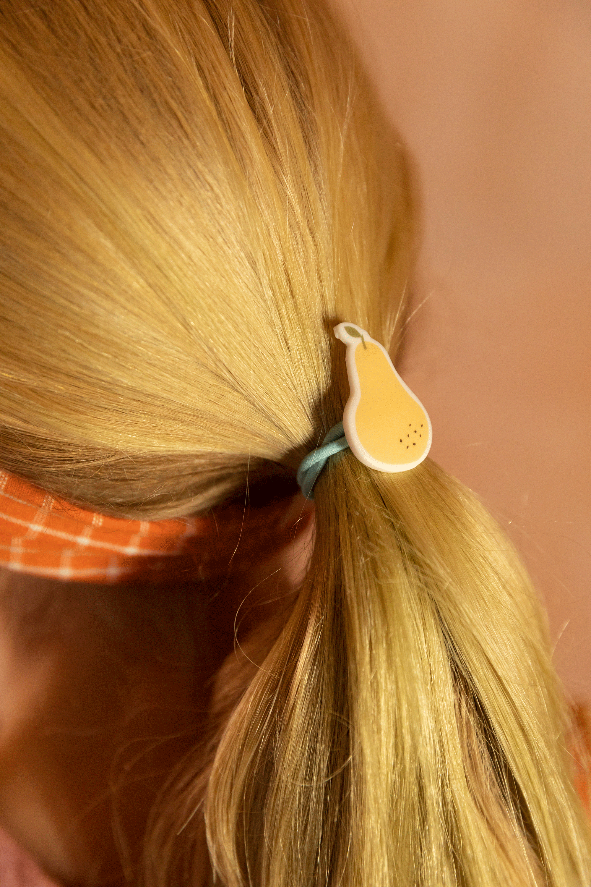 Sticky Lemon Set of 2 Pear-Shaped Hair Ties - Soft Stretchable Hair Accessories for Women & Girls (Perfect for School, Work & Everyday Use)