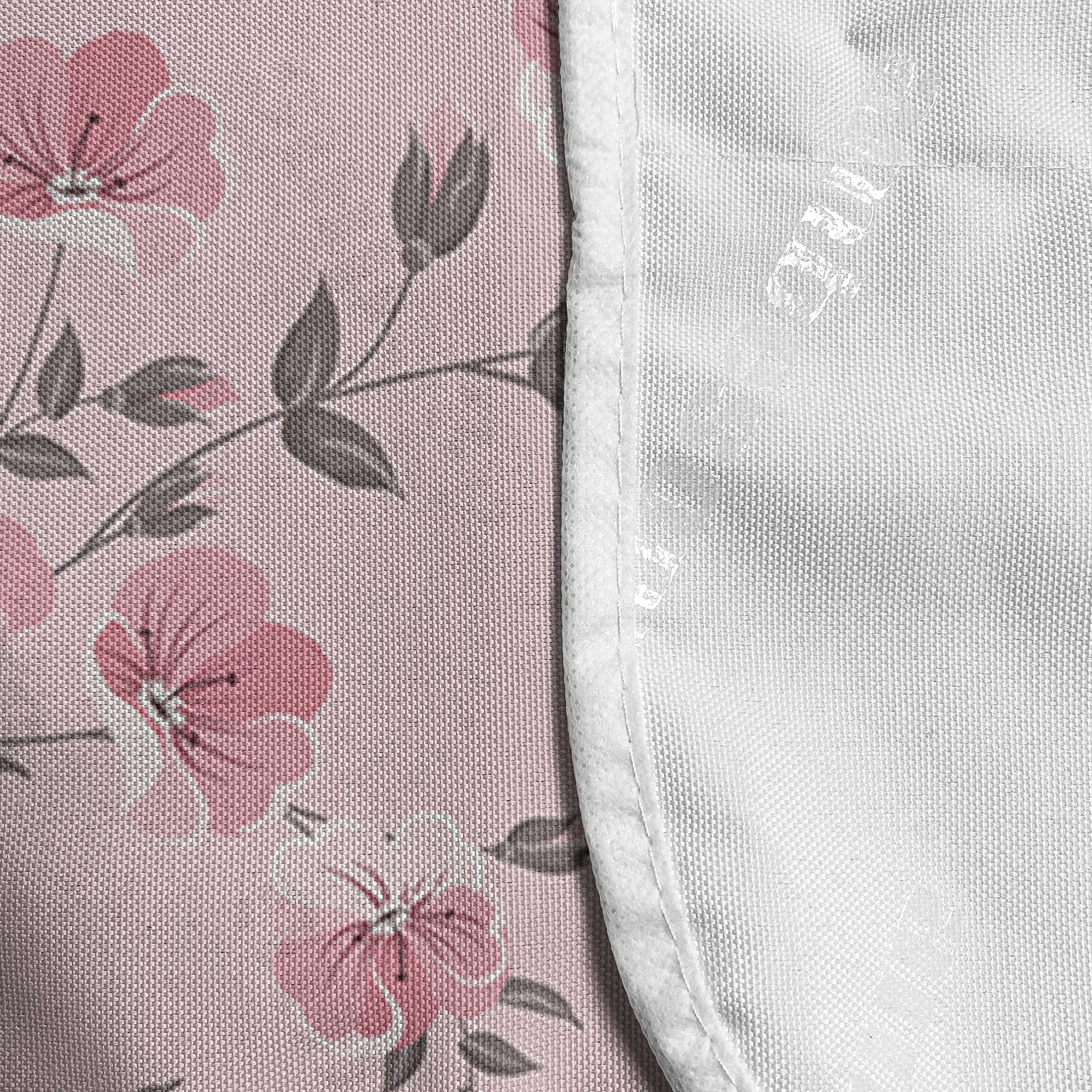 Ambesonne Floral Microwave Cover - Waterproof Kitchen Organizer with Pockets, Linum Flower Petals Pastel Design, 36