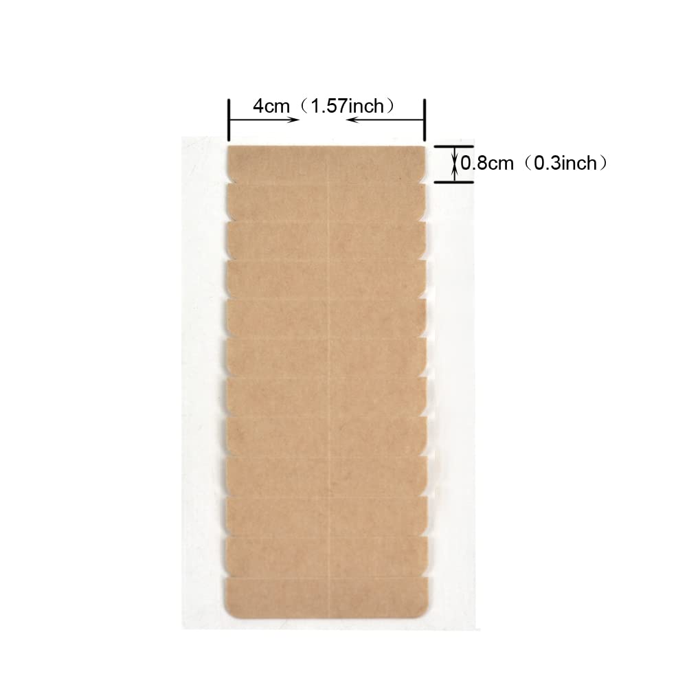 120 Pieces YANTAISIYU Hair Extension Tape Tabs - Double Sided Adhesive Tape for Hair Extensions & Wigs (Khaki) | Secure Hold for Daily Styling, Special Occasions & Cosplay