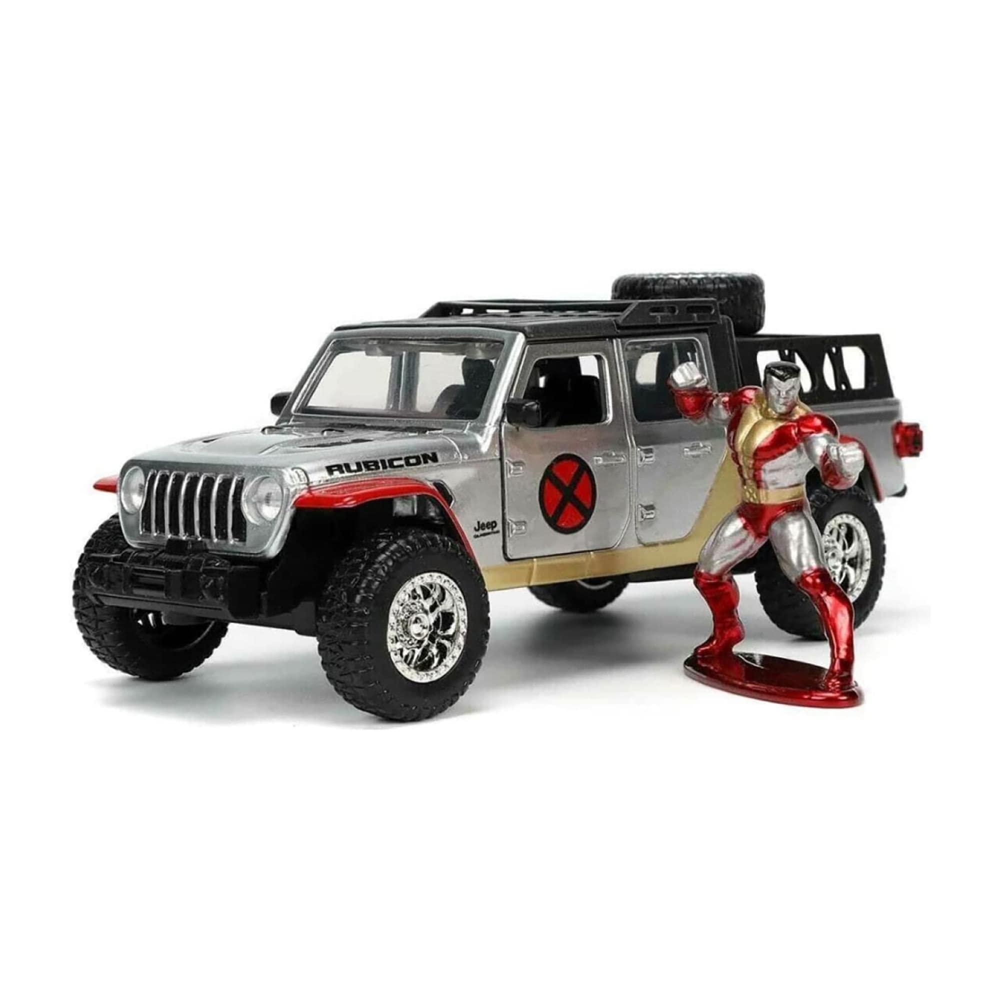Jada Toys Marvel 1:32 Scale 2020 Jeep Gladiator Die-Cast Model Car with X-Men Colossus Action Figure - Collectible Toy for Kids & Adults | Marvel Comics Display, Gift for Superhero Fans