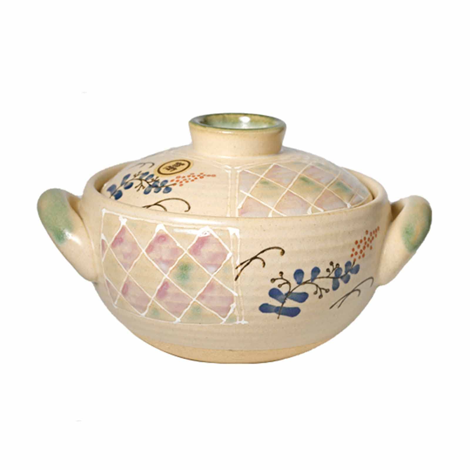 XZFDC 3L Open Flame & Oven Safe Clay Stew Pot - Japanese Donabe Style Earthenware Casserole for Healthy Cooking, Soups, Hot Pots & Stews | Perfect for Stovetop, Oven & Table Serving