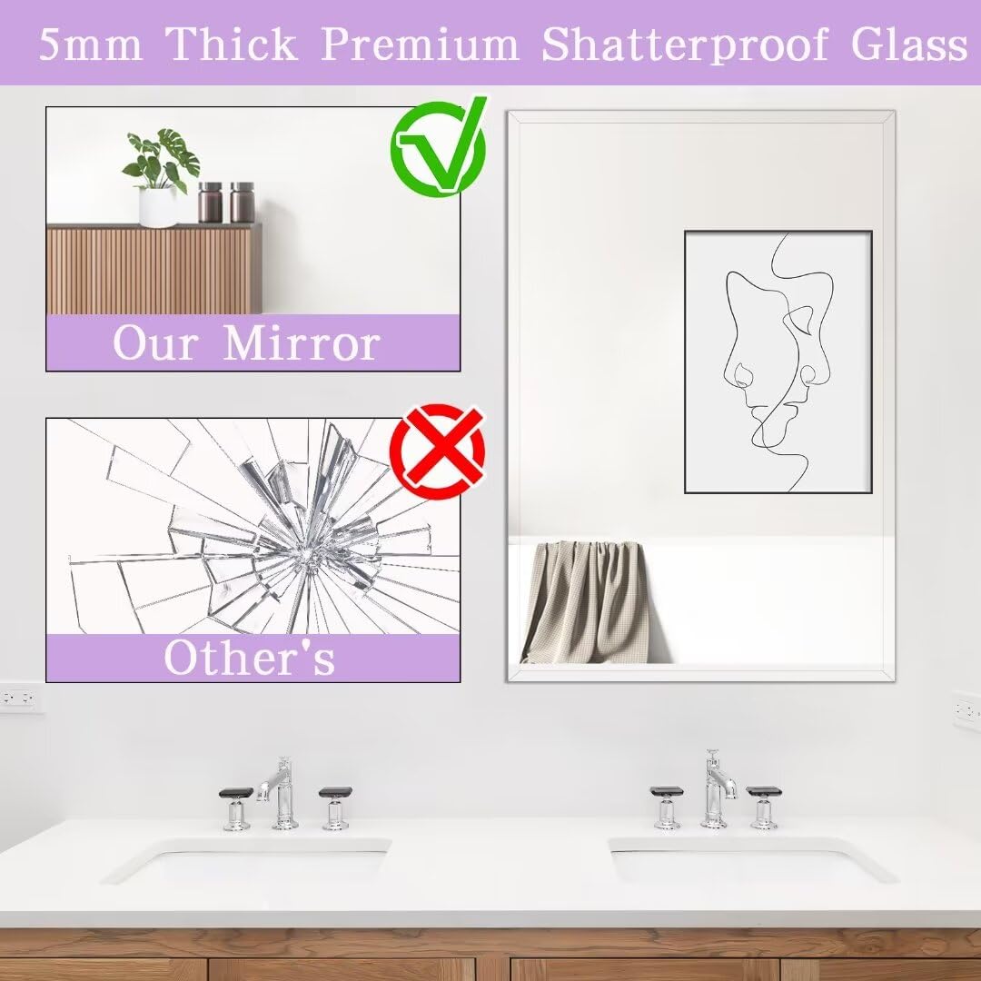 DOIMUSIM Frameless Bathroom Mirror 12