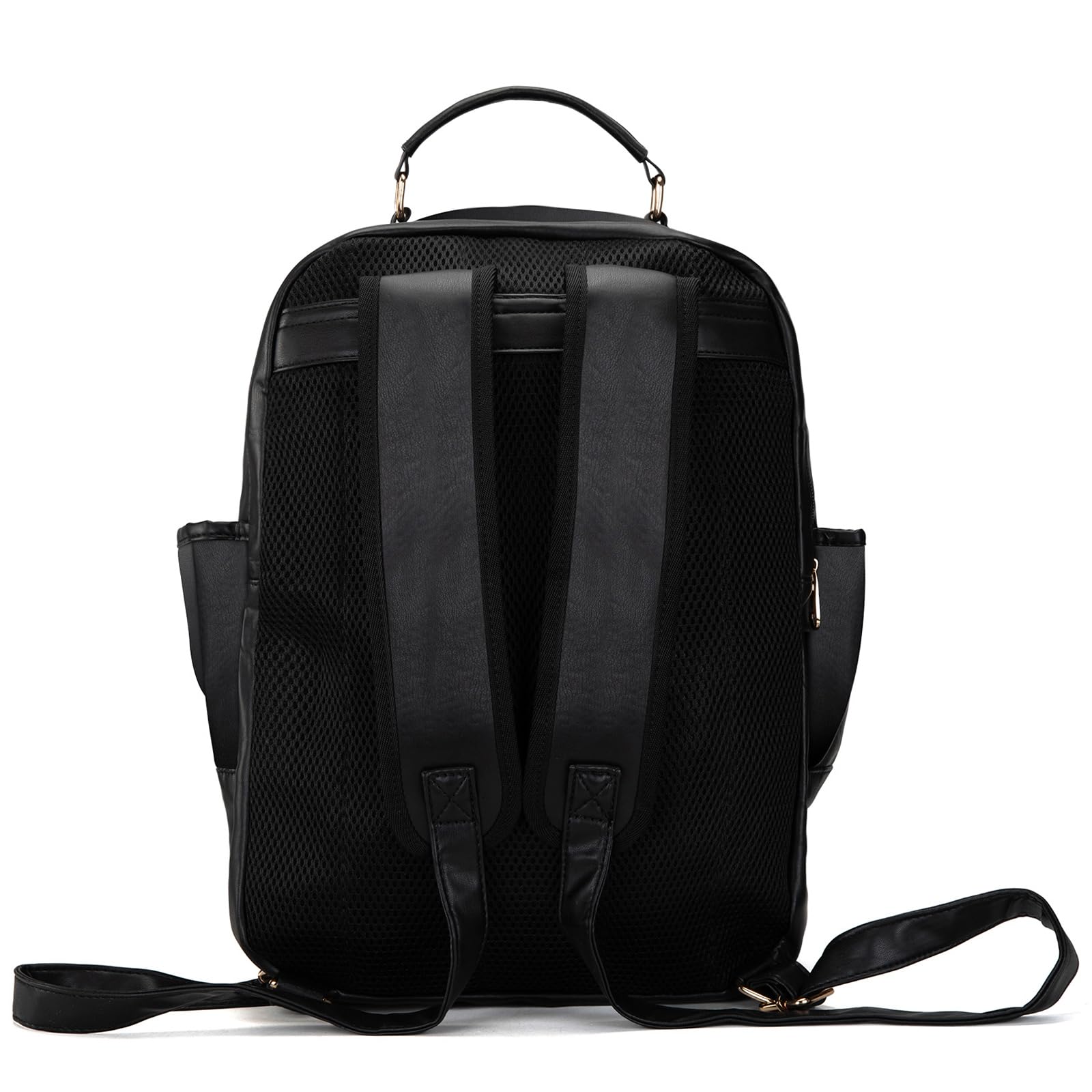 Montana West Vegan Faux Leather Backpack for Women & Men - Lightweight Travel Laptop Backpack for Work, Business & School - Water-Resistant Black Backpack for Commuting, College & Daily Use