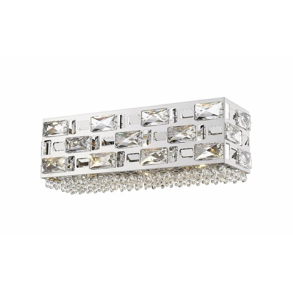Z-Lite 912-3V-CH 3-Light Bathroom Vanity Light Fixture in Chrome Finish - Perfect for Modern Bathrooms, Powder Rooms & Dressing Areas