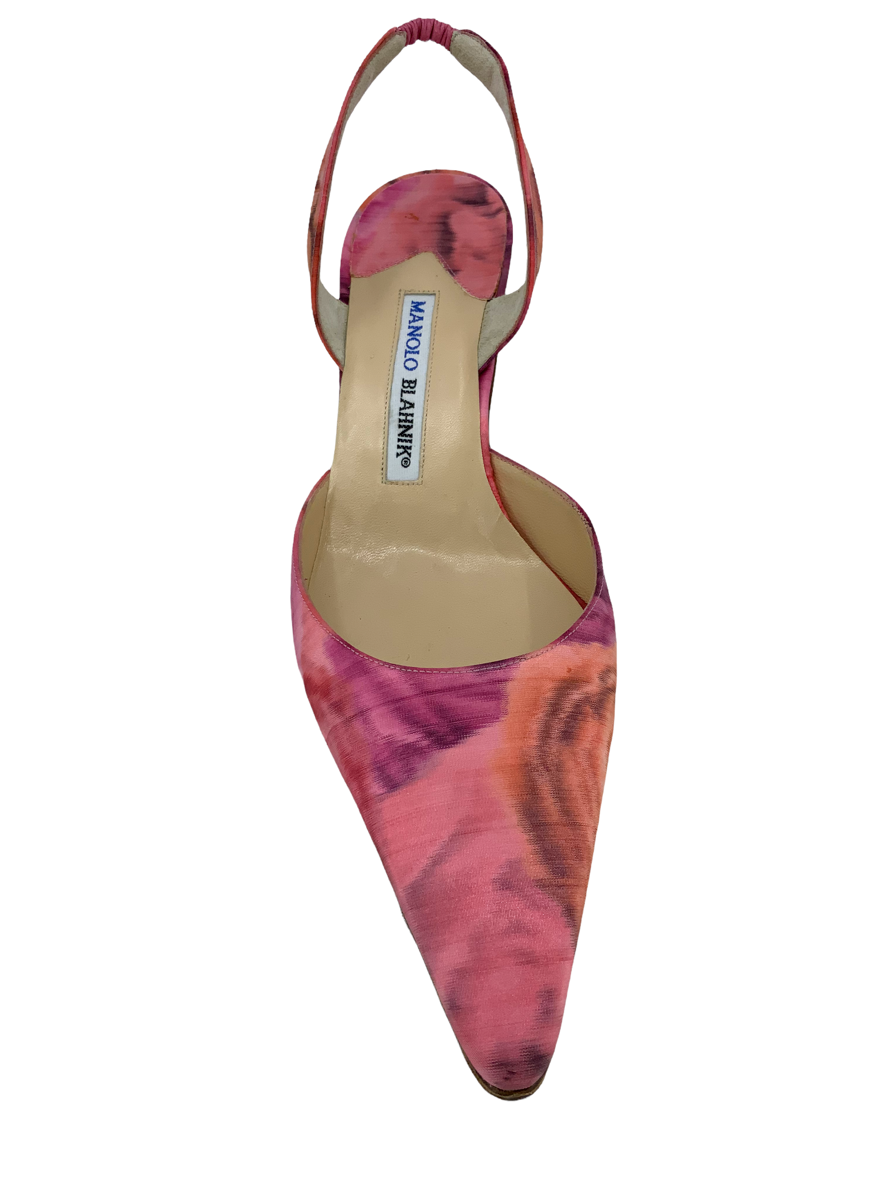 Manolo Blahnik Carolyne Satin Slingback Heels - Women's Size 10.5 Luxury Dress Pumps for Weddings, Parties & Special Occasions