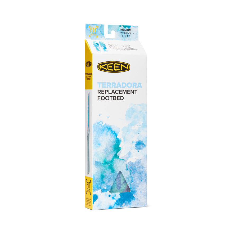 Women's Terradora Replacement Insoles - Light Blue Cushioning Arch Support for Comfort & Pain Relief - Perfect for Running, Hiking & Everyday Wear