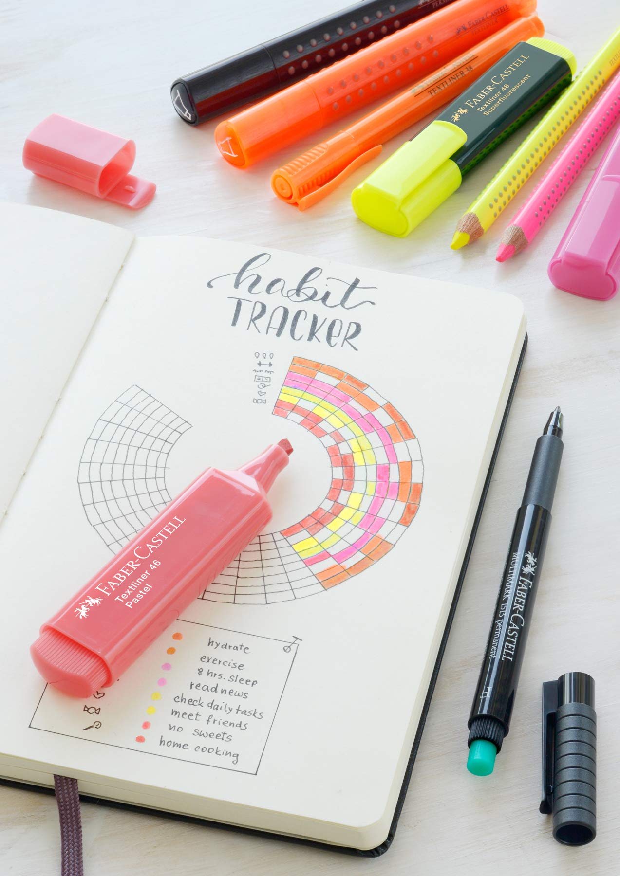 Faber Castell Textliner Highlighter Pen - Vibrant Red Ink for Books, Notes & Study Materials | Perfect for Students, Office & School Supplies
