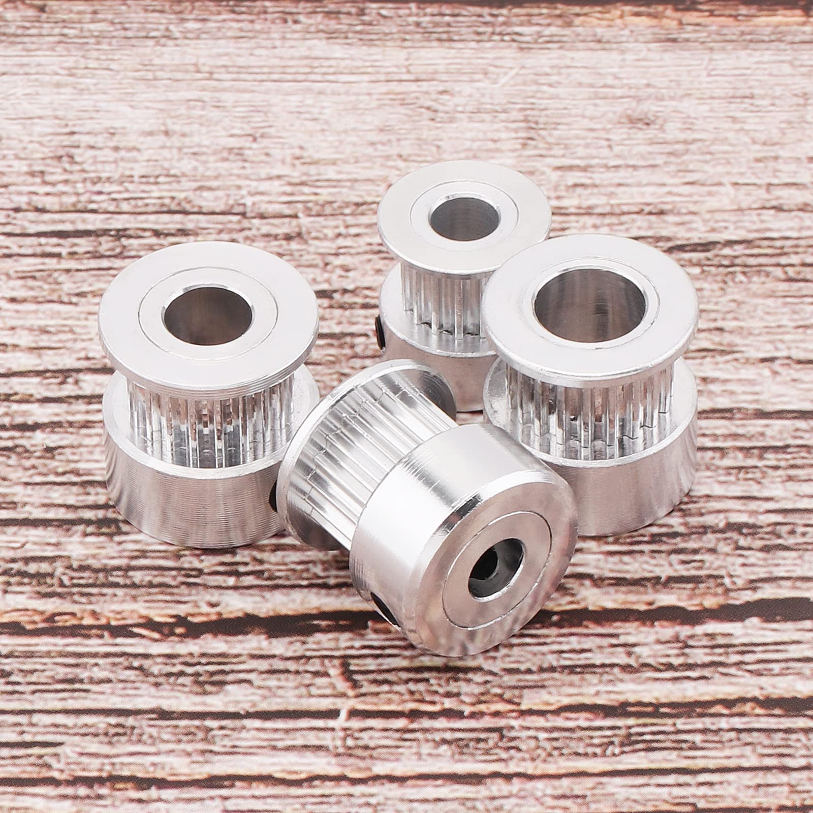 5 Pack GT2 Timing Belt Pulley 20 Teeth 8mm Bore Aluminum Wheel for 3D Printer CNC Machine - Perfect for DIY Robotics, RepRap, and 3D Printing Projects