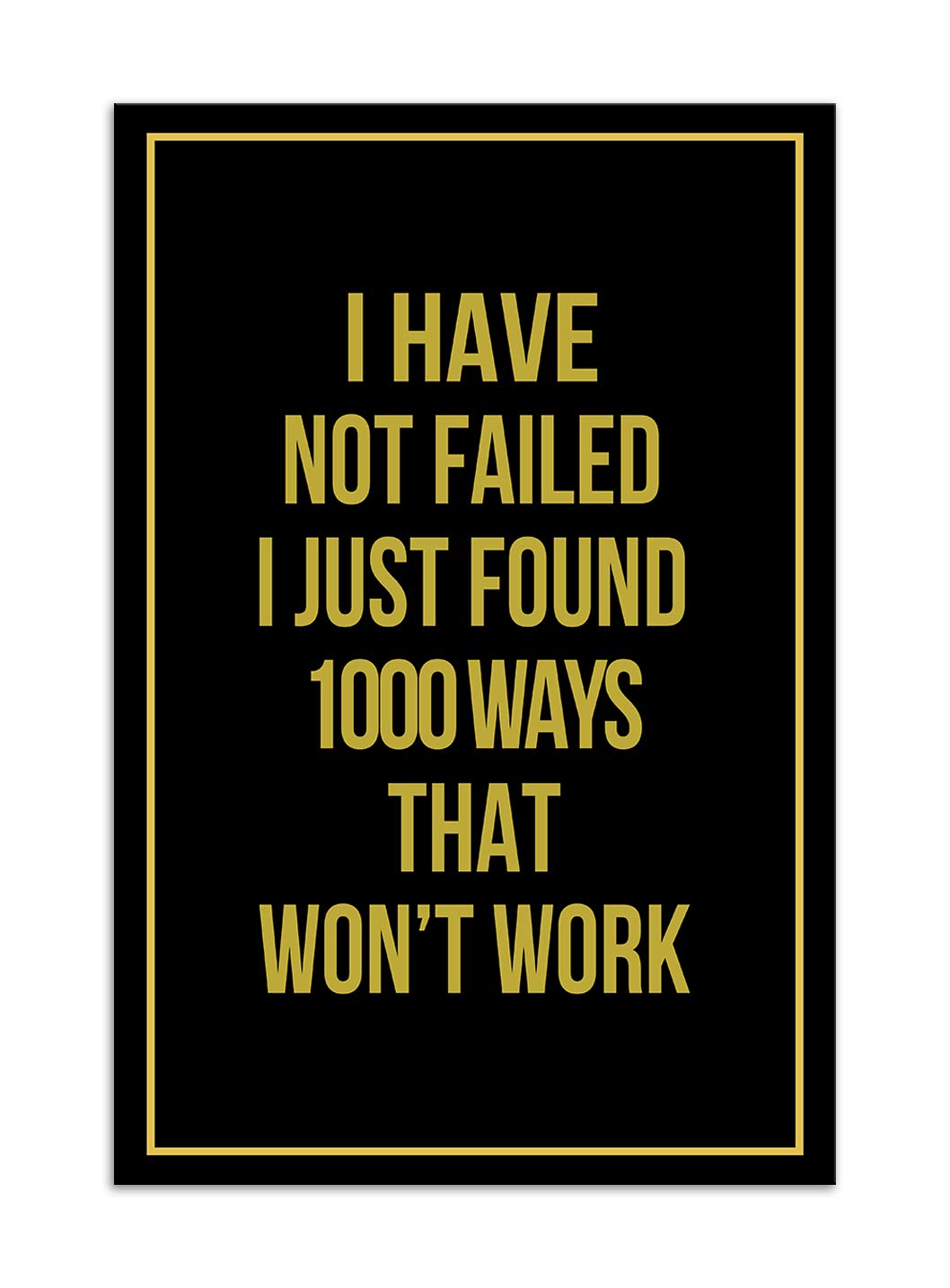 AMEMNY Hustle Inspirational Wall Art Canvas Print - Motivational Office & Home Decor - Success Entrepreneur Quote Painting - Ready to Hang Framed Poster for Living Room, Bedroom or Workspace