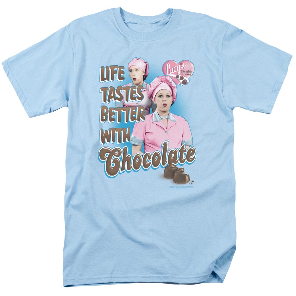 I Love Lucy Better with Chocolate T-Shirt - XL Size Vintage TV Show Gift for Women - Perfect for Lucy Fans, Birthday Gifts & Casual Wear