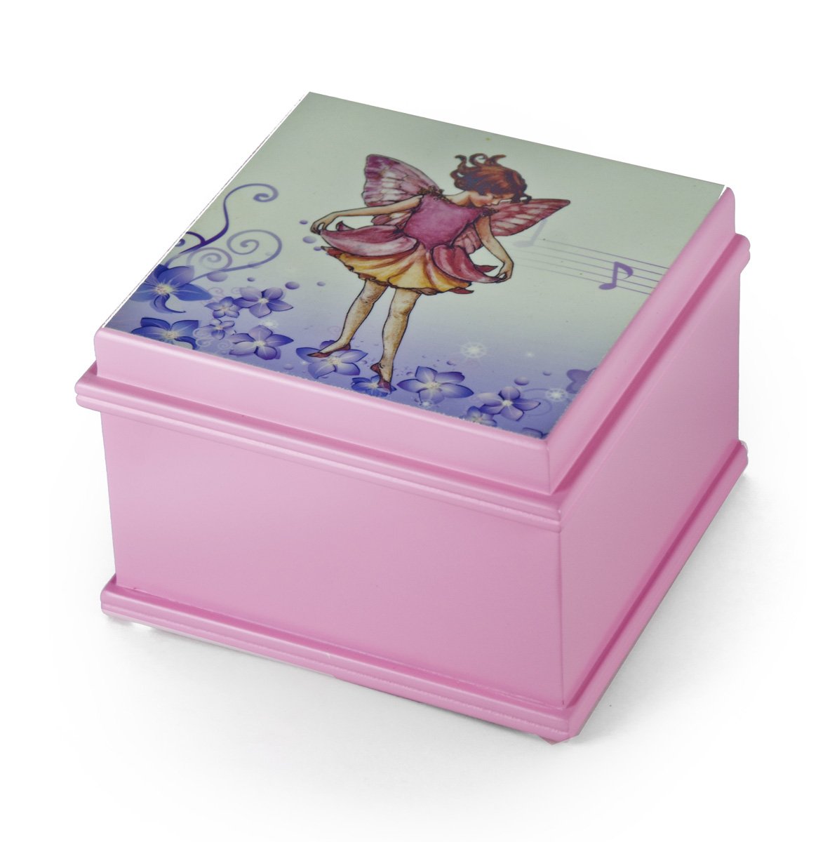 Enchanted Fairy Ballerina Musical Jewelry Box - Matte Pink 18-Note Jewelry Music Box with Multiple Song Selections - Perfect Gift for Daddy's Little Girl, Birthday, Anniversary & Special Occasions