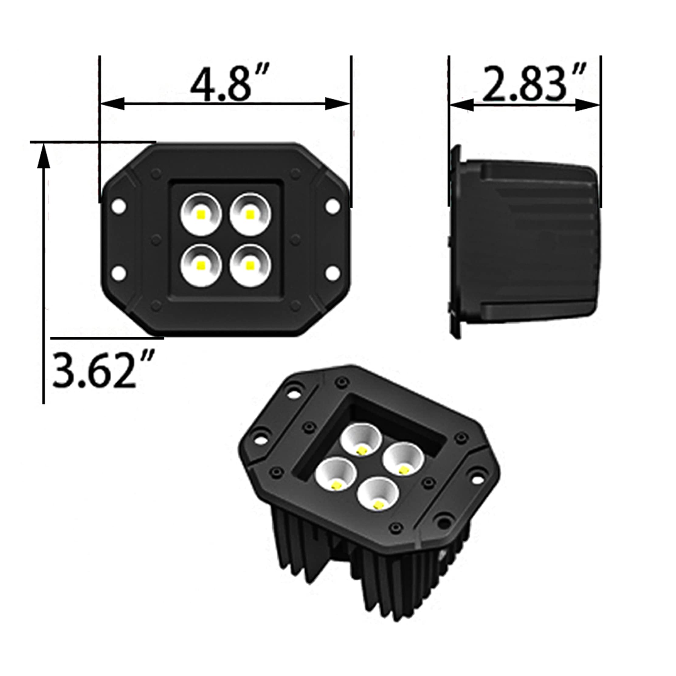 Wrangler Rear Bumper for 87-06 Jeep Wrangler TJ & YJ - Heavy Duty Winch Plate, 2x24W LED Lights & 2.75T D-Rings | Off-Road Adventure & Truck Protection Accessory