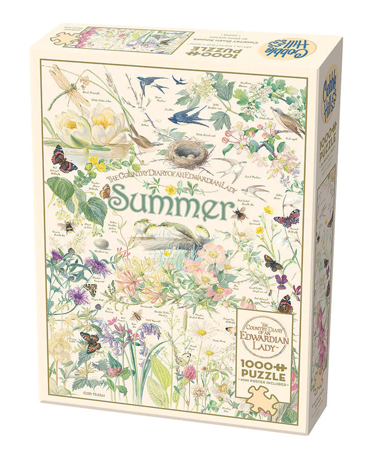 Cobble Hill 1000 Piece Jigsaw Puzzle - Country Diary Summer Landscape - Challenging Adult Puzzle for Relaxation & Home Decor | Perfect Gift for Puzzle Lovers & Family Game Nights