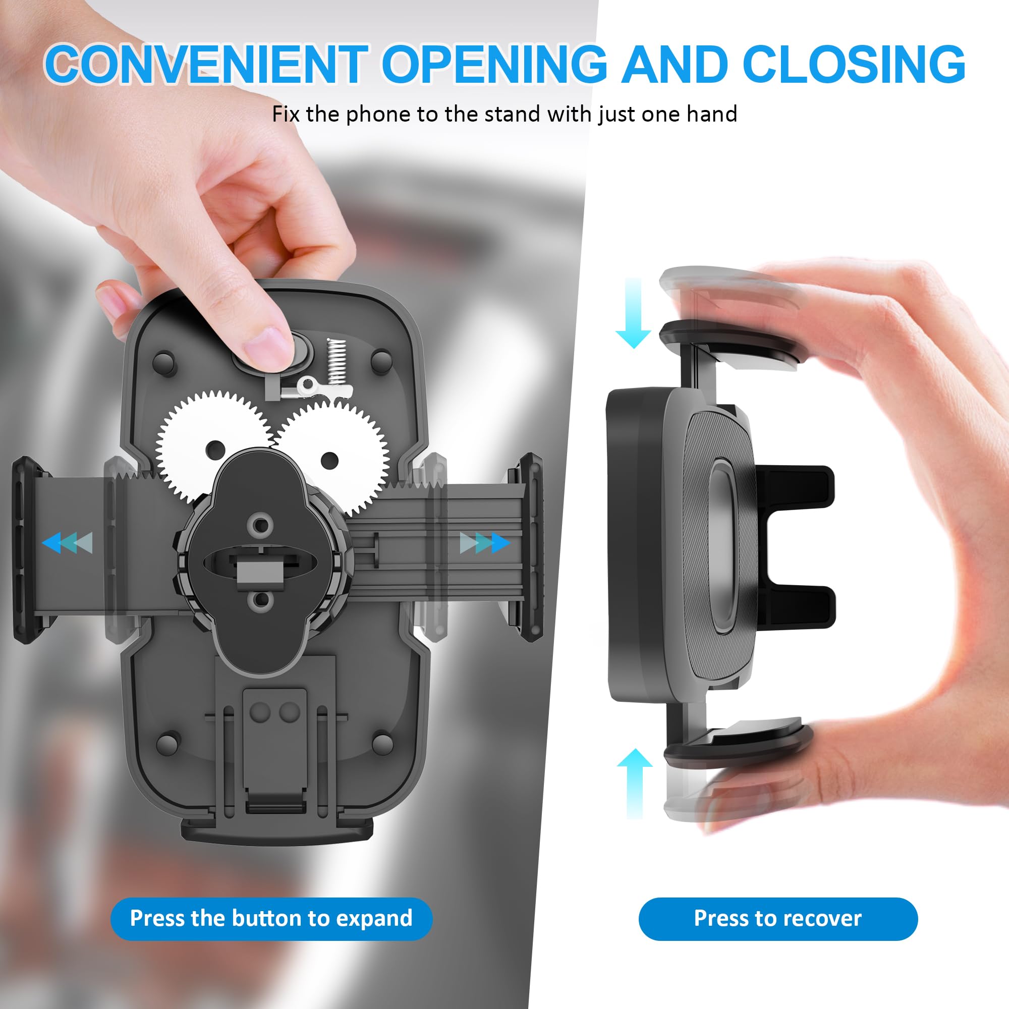 360° Adjustable Car Phone Holder with Air Vent Mount - Ultra Stable Hook for iPhone & Samsung (4.0-7 Inch) | Perfect for Commuting, Road Trips & GPS Navigation