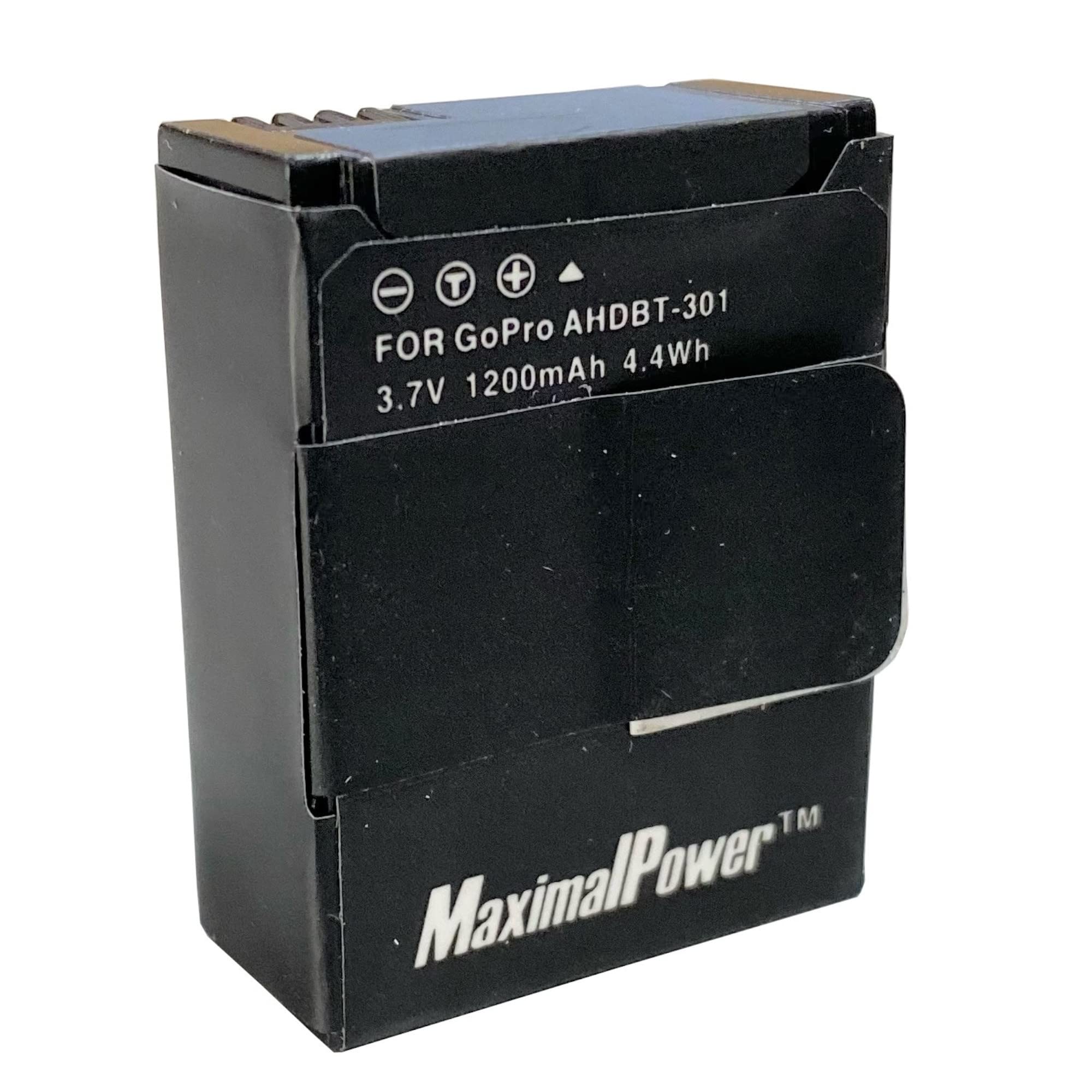 MaximalPower 2-Pack Replacement Battery with Charger Set for GoPro HERO 3, 3+, 4 Black - Includes DC Car Charger | Extended Power for Adventure Sports, Travel & Outdoor Activities