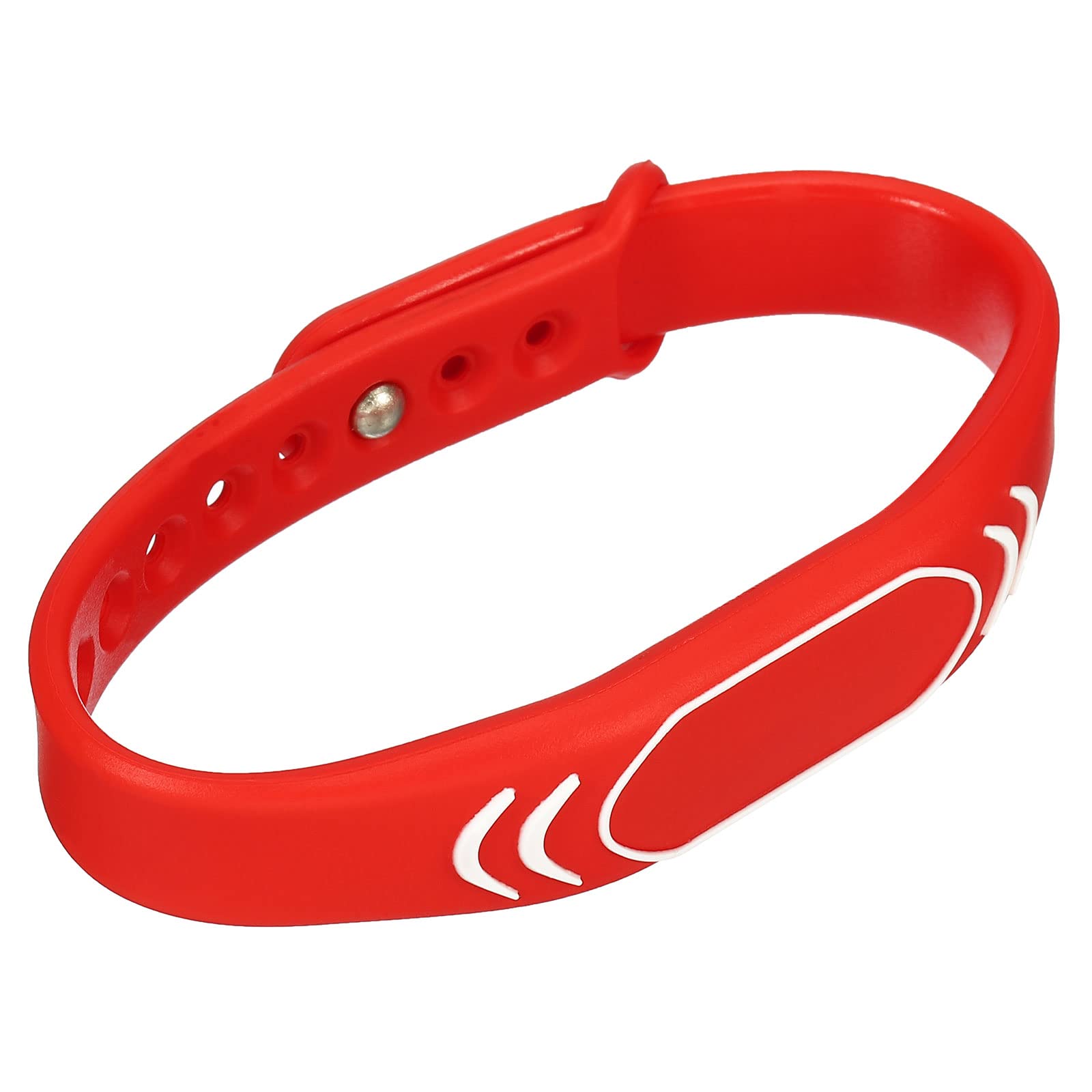 RFID Key Card Bracelet 125KHz TK4100 Proximity Token - Contactless Access Control Wristband for Door Entry (Red) - Ideal for Office Security, Gym Memberships & Event Access