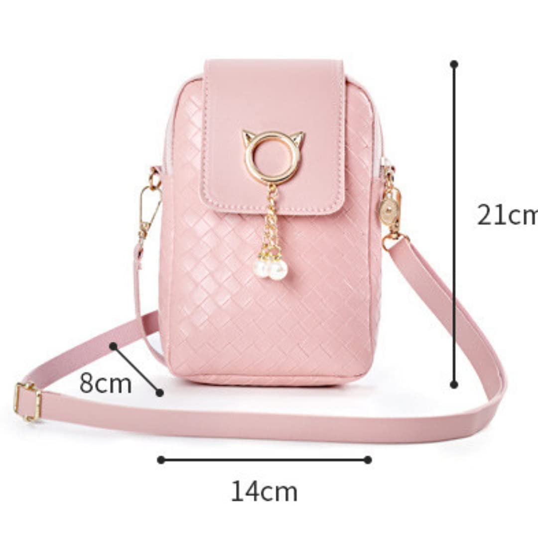 Leather Crossbody Wallet Case for Samsung Galaxy A70 - Adjustable Shoulder Strap with Zipper Card Holder - Women's Phone Purse & Clutch Handbag (White) - Perfect for Travel, Shopping & Everyday Use