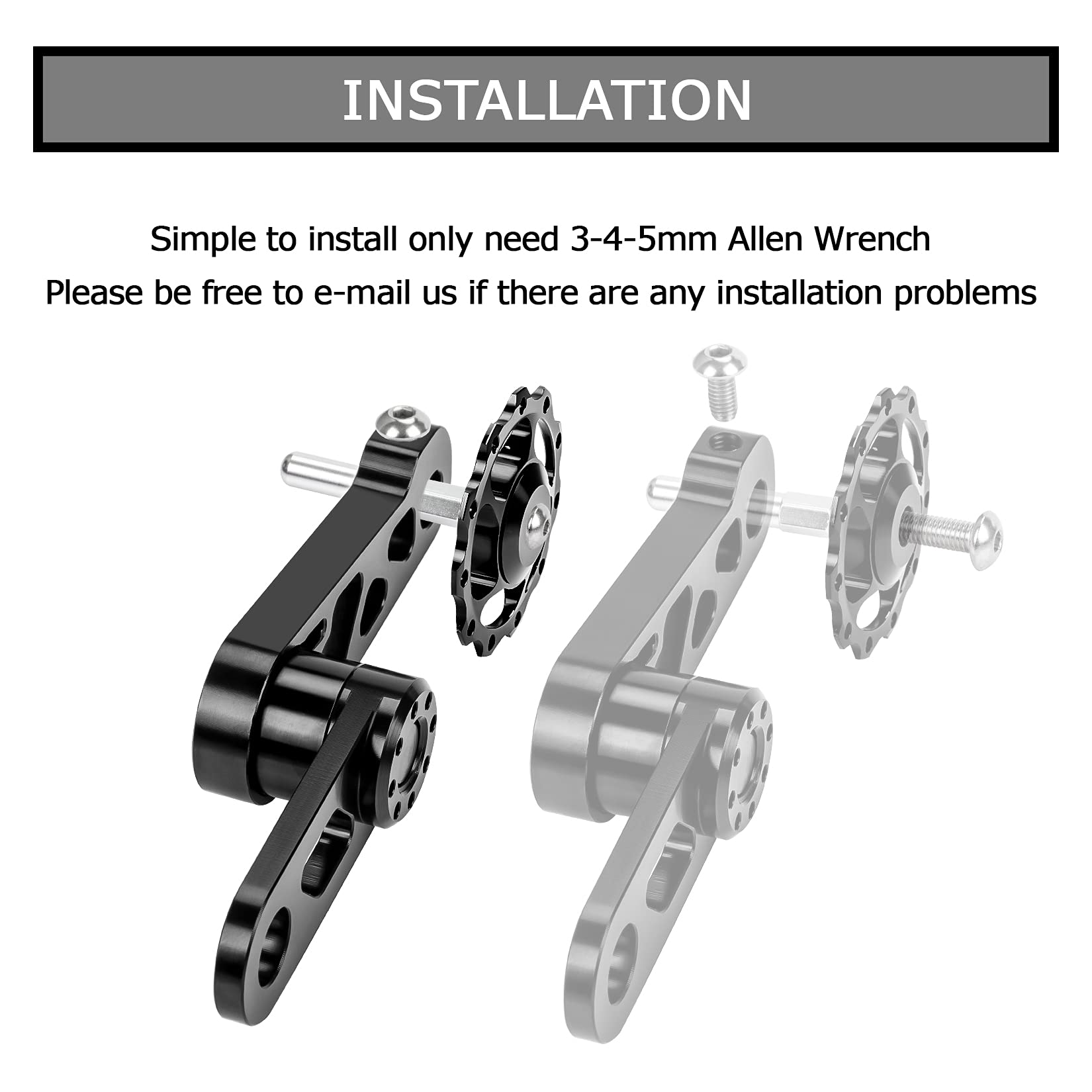 Psler Bike Chain Tensioner with Derailleur Hanger - Bicycle Chain Guide for Folding Bikes - Cycling Tool & Replacement Accessories - Perfect for Commuting, Mountain Biking & Urban Cycling