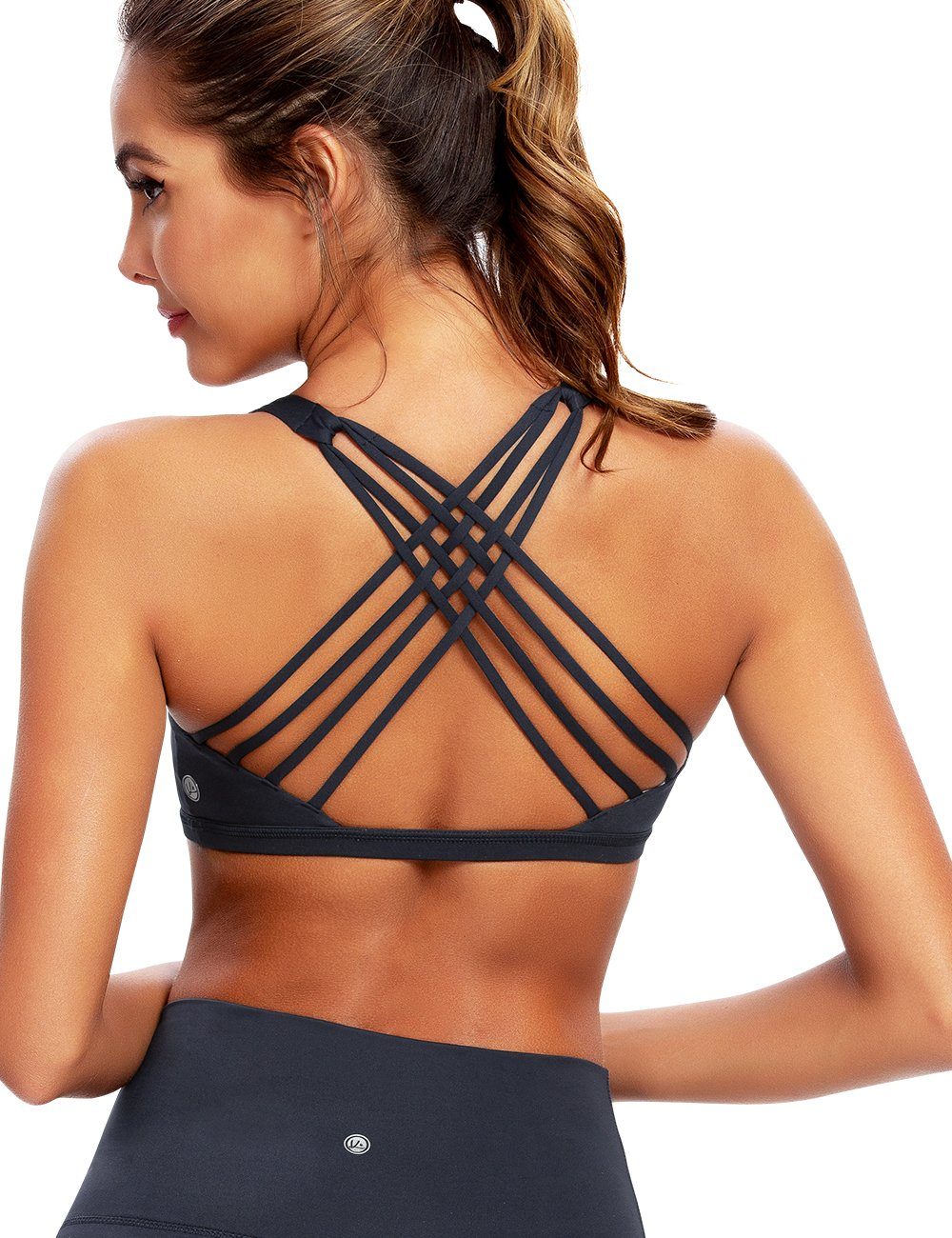 High Support Cross Back Sports Bra for Women - Comfortable Workout Top for Running, Yoga & Gym
