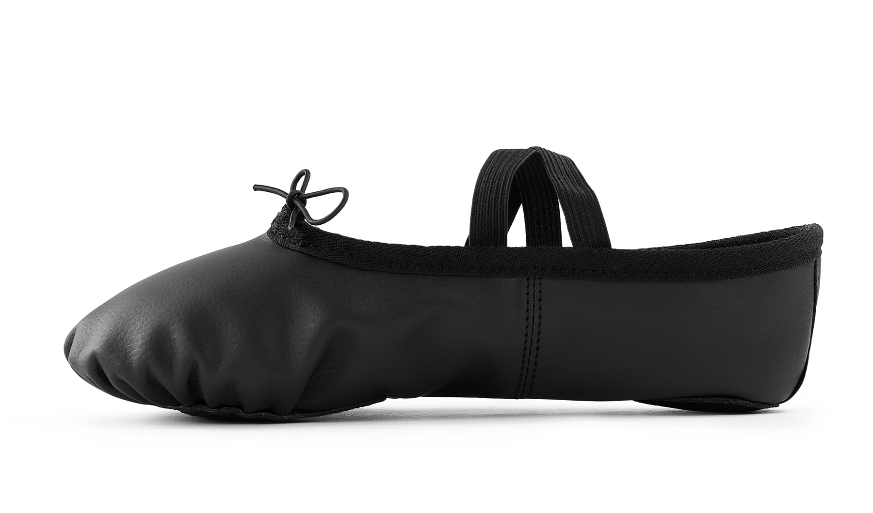 MissFiona Women's PU Leather Ballet Slippers - Split Sole Belly Dance Shoes for Adults - Comfortable Flat Dance Trainers for Ballet, Yoga & Fitness Practice