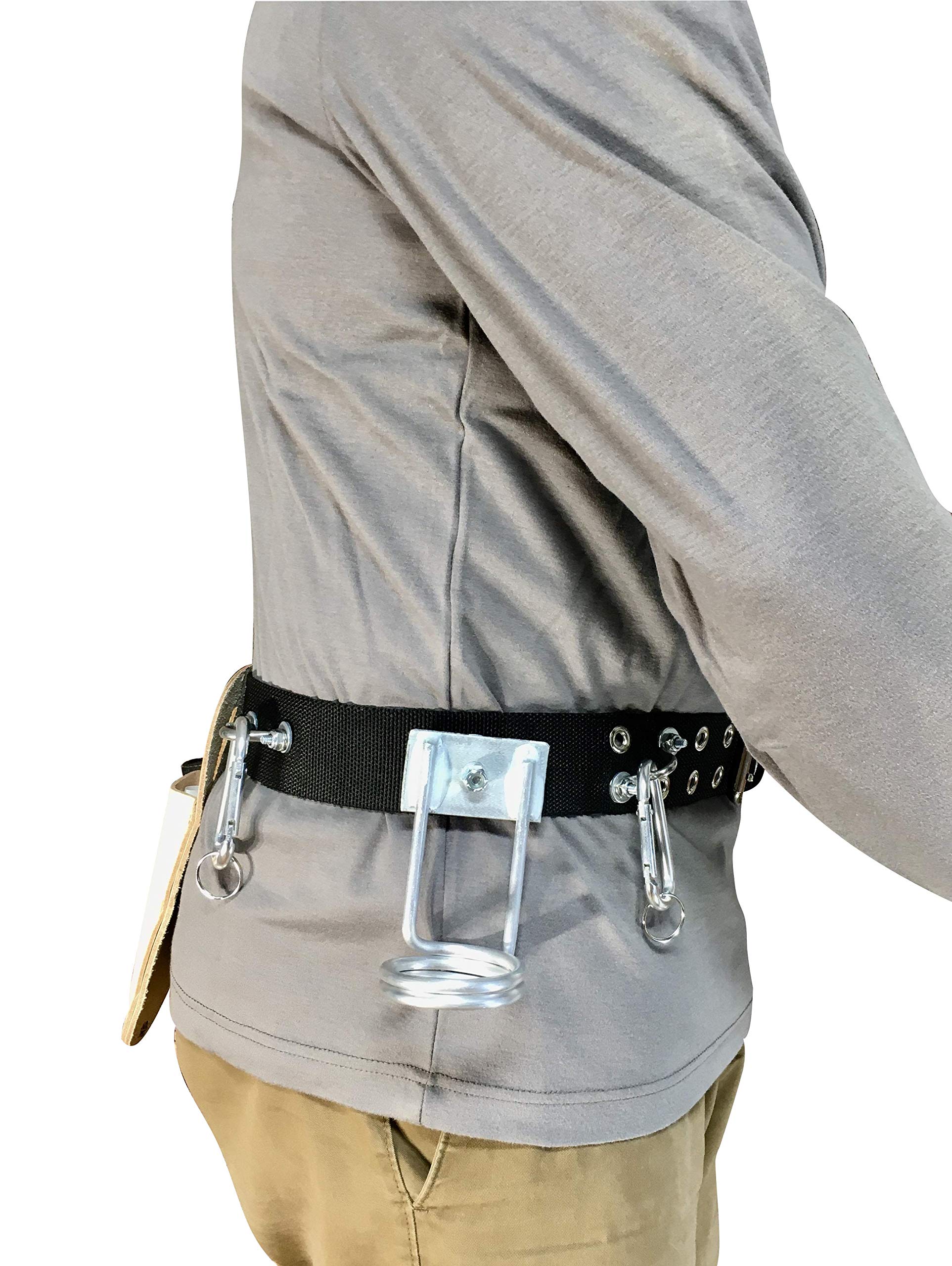 MRNOLA Professional Scaffold Tool Belt for Construction Workers - Adjustable Waist Size 30-44 Inches - Heavy Duty Utility Belt for Carpentry, Roofing & Renovation Projects